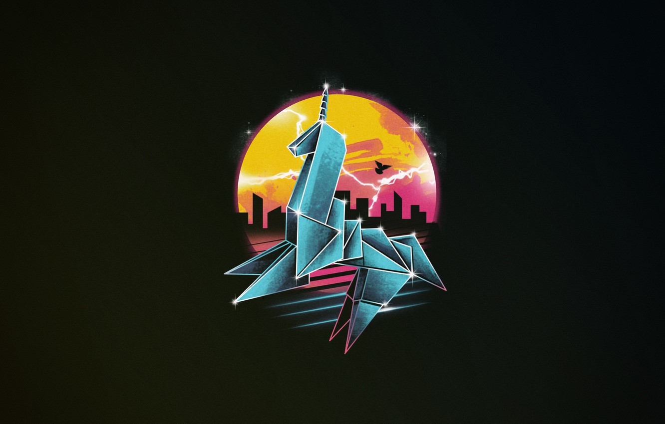 Wallpaper Minimalism, Background, Art, Neon, Origami, Synth, Retrowave, Synthwave, New Retro Wave, Futuresynth, Sintav, Retrouve, by Vincenttrinidad, Vincenttrinidad, by Vincent Trinidad, Vincent Trinidad image for desktop, section минимализм