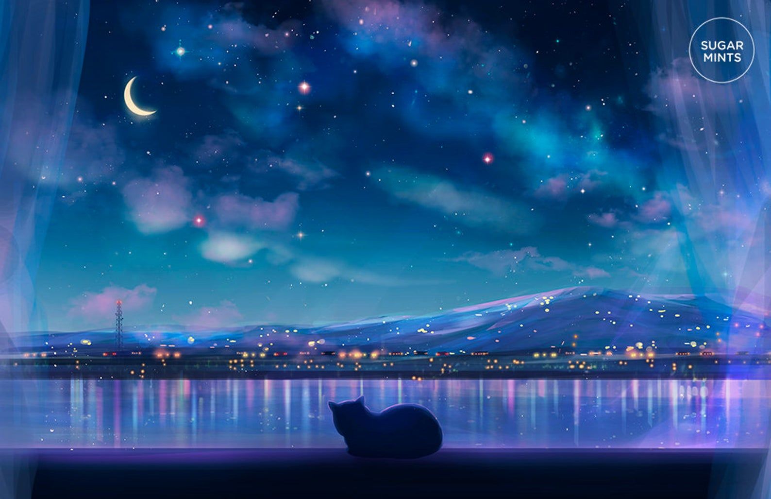Anime Postcard: Cat City Views. Etsy. Anime scenery wallpaper, Scenery wallpaper, Anime scenery