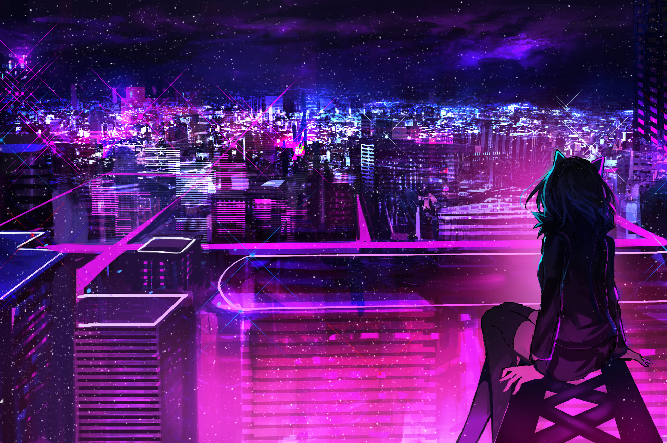 Free download Night City Anime Scenery Buildings 4K Wallpaper 62586 [3840x2160] for your Desktop, Mobile & Tablet. Explore Anime Building HD 4k Wallpaper. Building Wallpaper HD, 4K Anime Wallpaper, Anime Wallpaper 4K