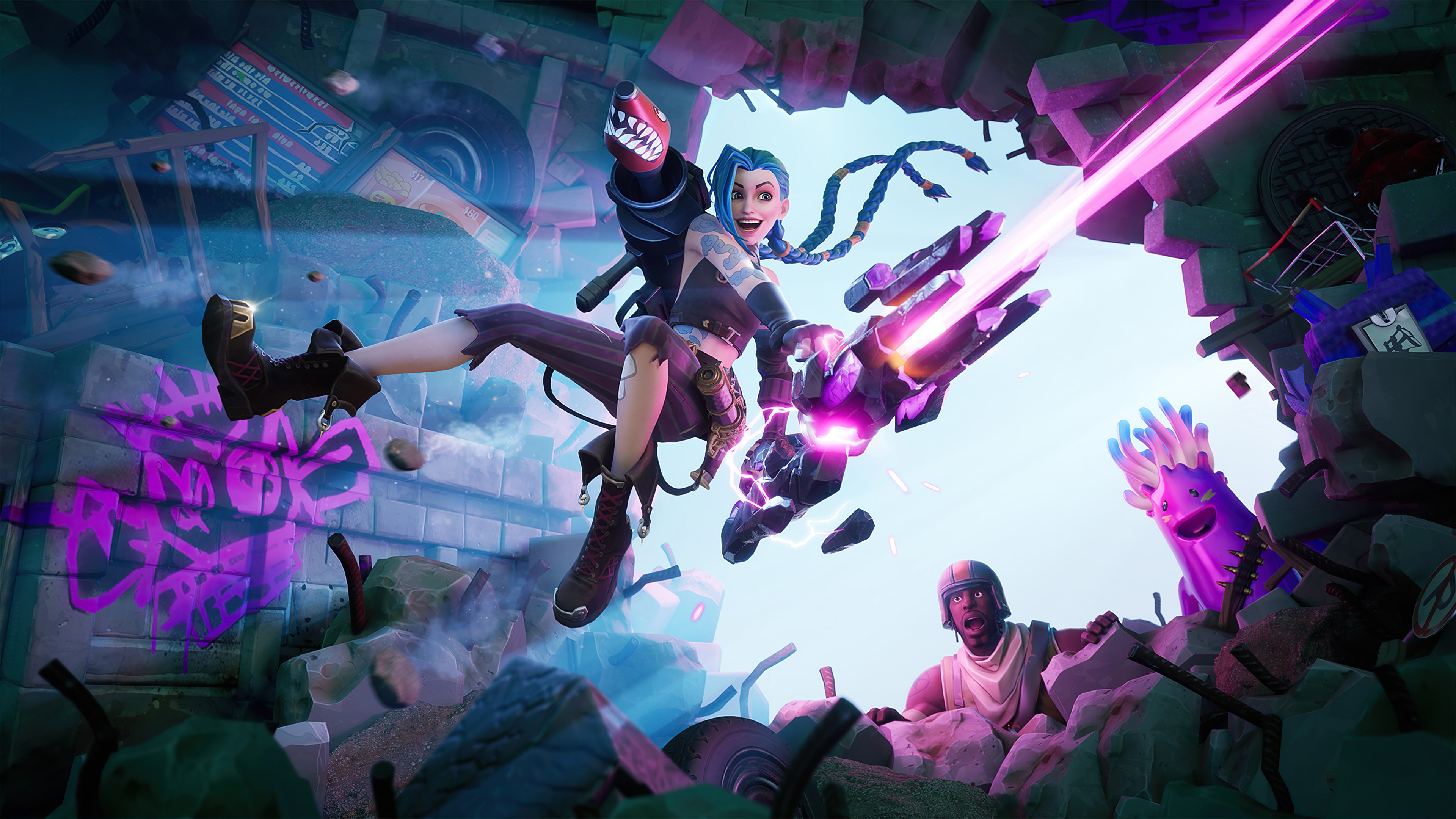 Fortnite Arcane Jinx Lol 4k, HD Games, 4k Wallpaper, Image, Background, Photo and Picture