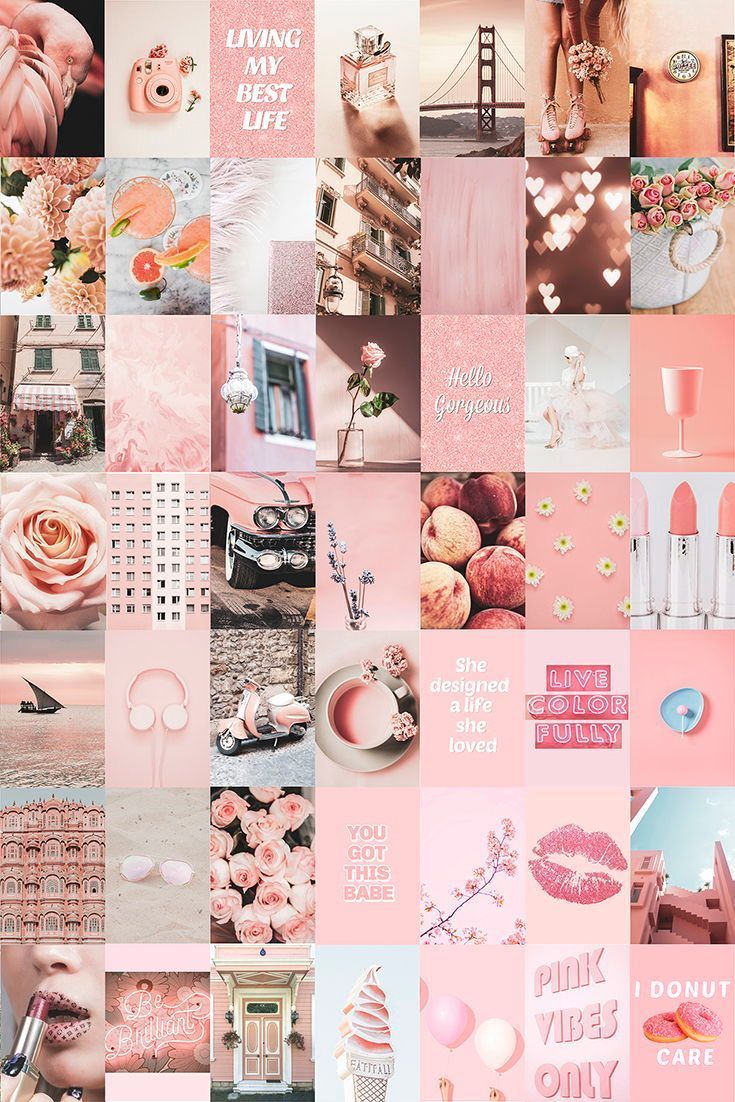 Aesthetic Pink Collage Wallpaper Free Aesthetic Pink Collage Background