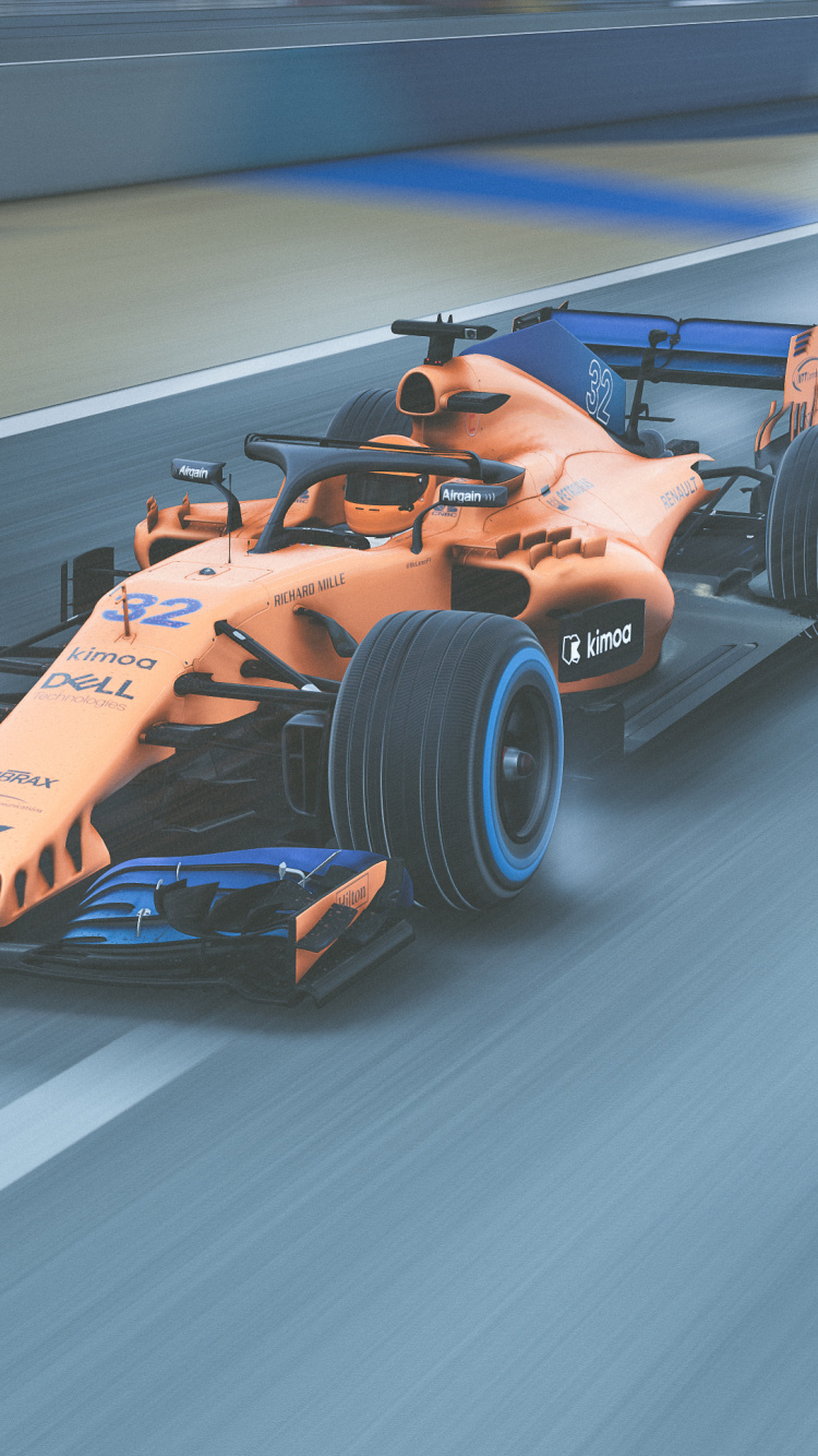 Download Race track, video game, McLaren, formula one, F1 2018 wallpaper, 750x iphone iPhone 8