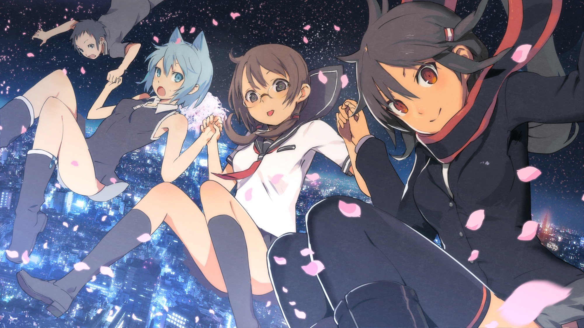 Yozakura Quartet, Hiizumi Akina, Nanami Ao, Isone Kotoha, Yarizakura Hime HD Wallpaper / Desktop and Mobile Image & Photo