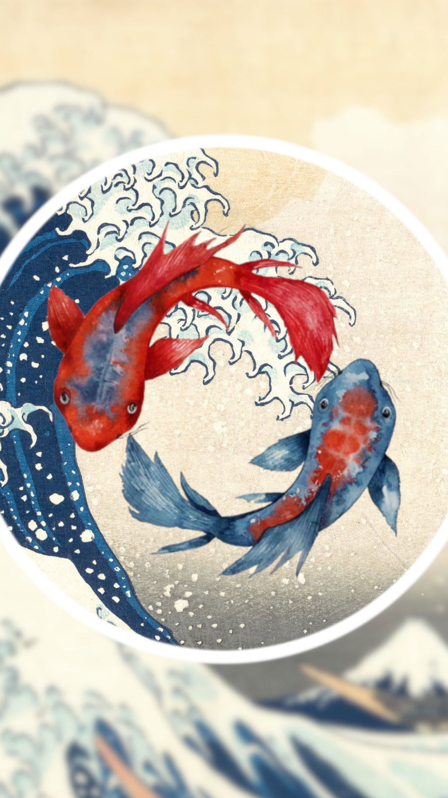 Two Japanese Koi Fish Swimming Wallpaper Download | MobCup