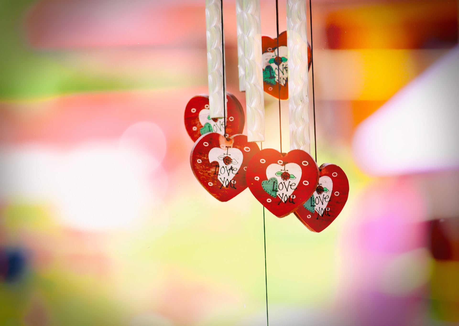 Heart Shape Wind Chimes Wallpaper Wallpaper Hearts Shape