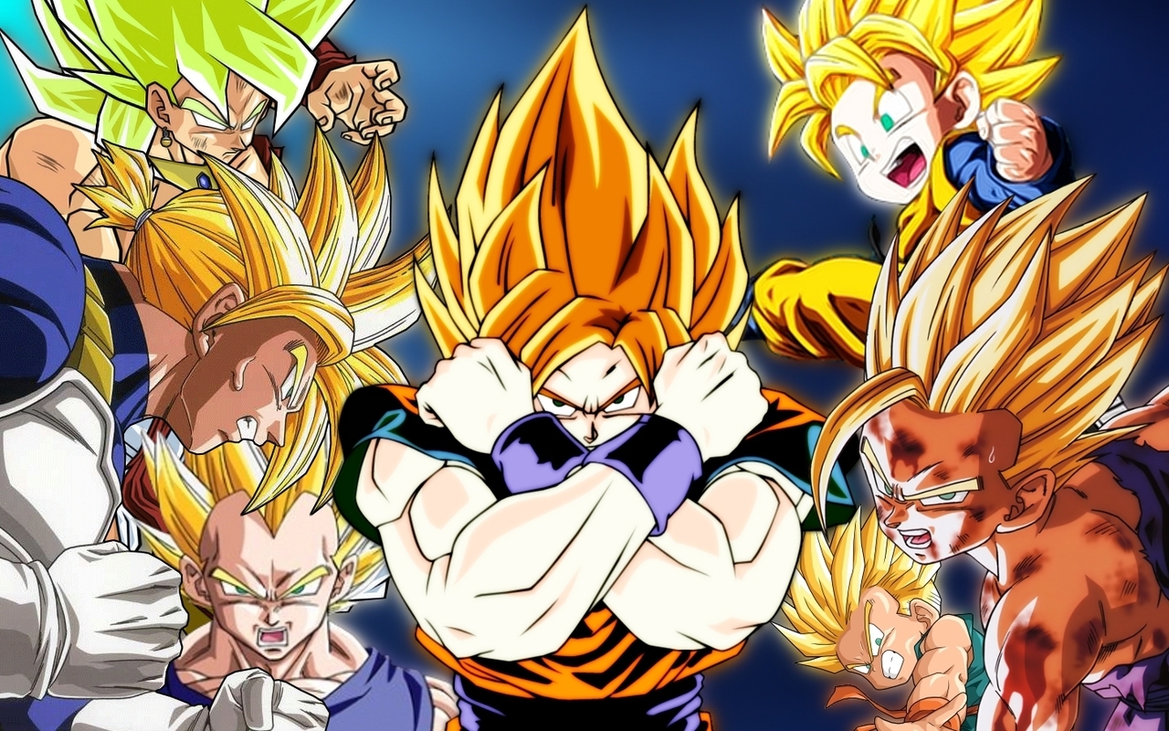 Dragon Ball Z, Goku, Gohan, Vegeta, Trunks 4K wallpaper download