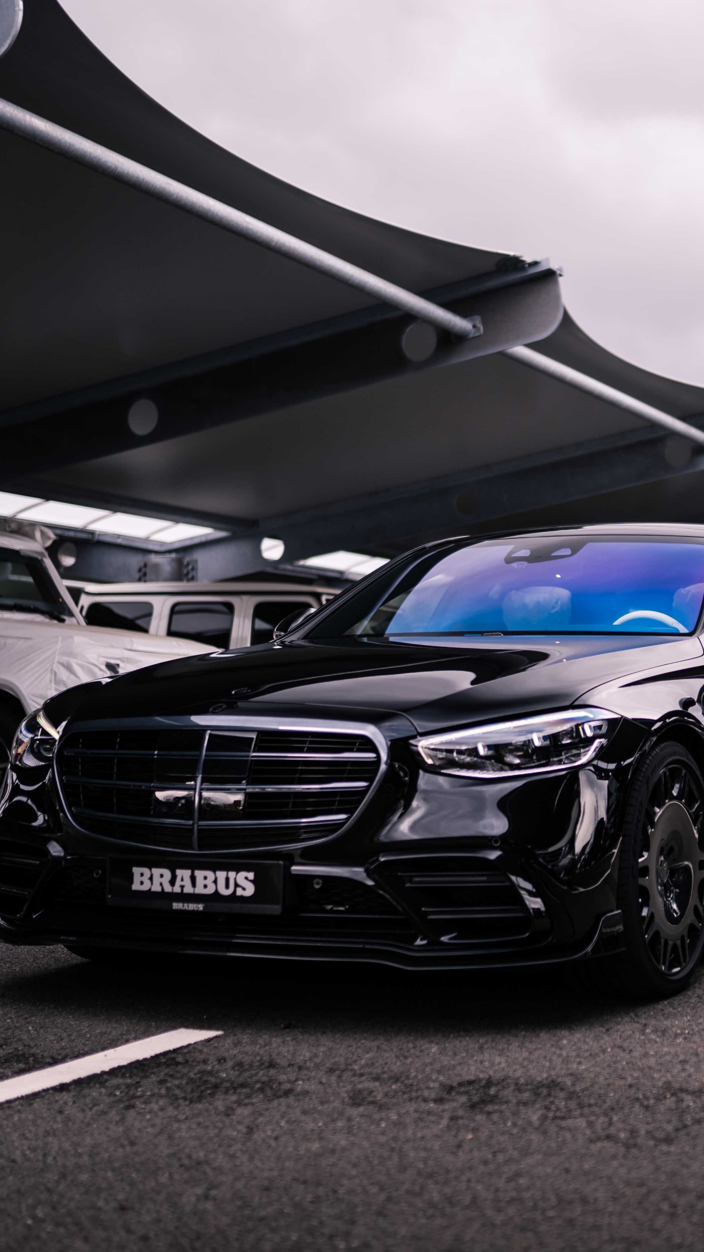 BRABUS 500 Wallpaper 4K, Mercedes Benz S 500 L 4MATIC, 2021, Black Cars, Cars