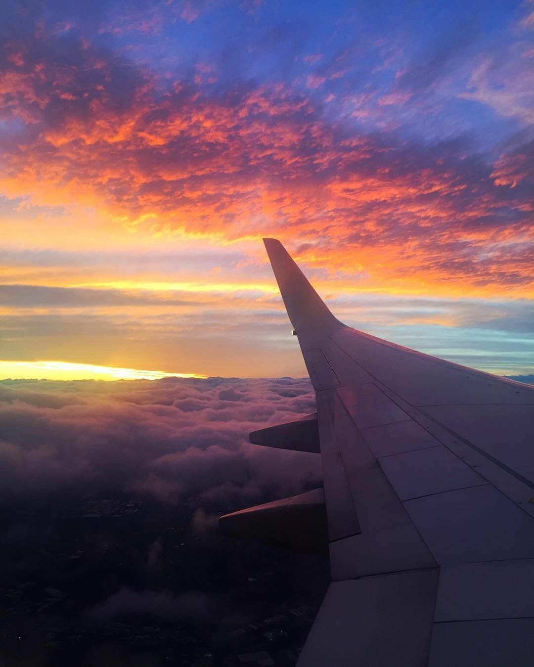 Best View from airplane window and the wing with sunset sky (2022)