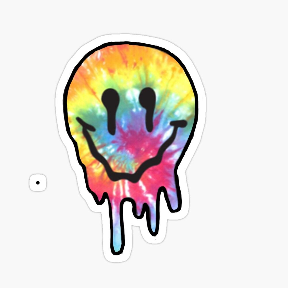 Drip Smiley Sticker By Stickers By G. Design Your Own Stickers, Aesthetic Stickers, Face Stickers
