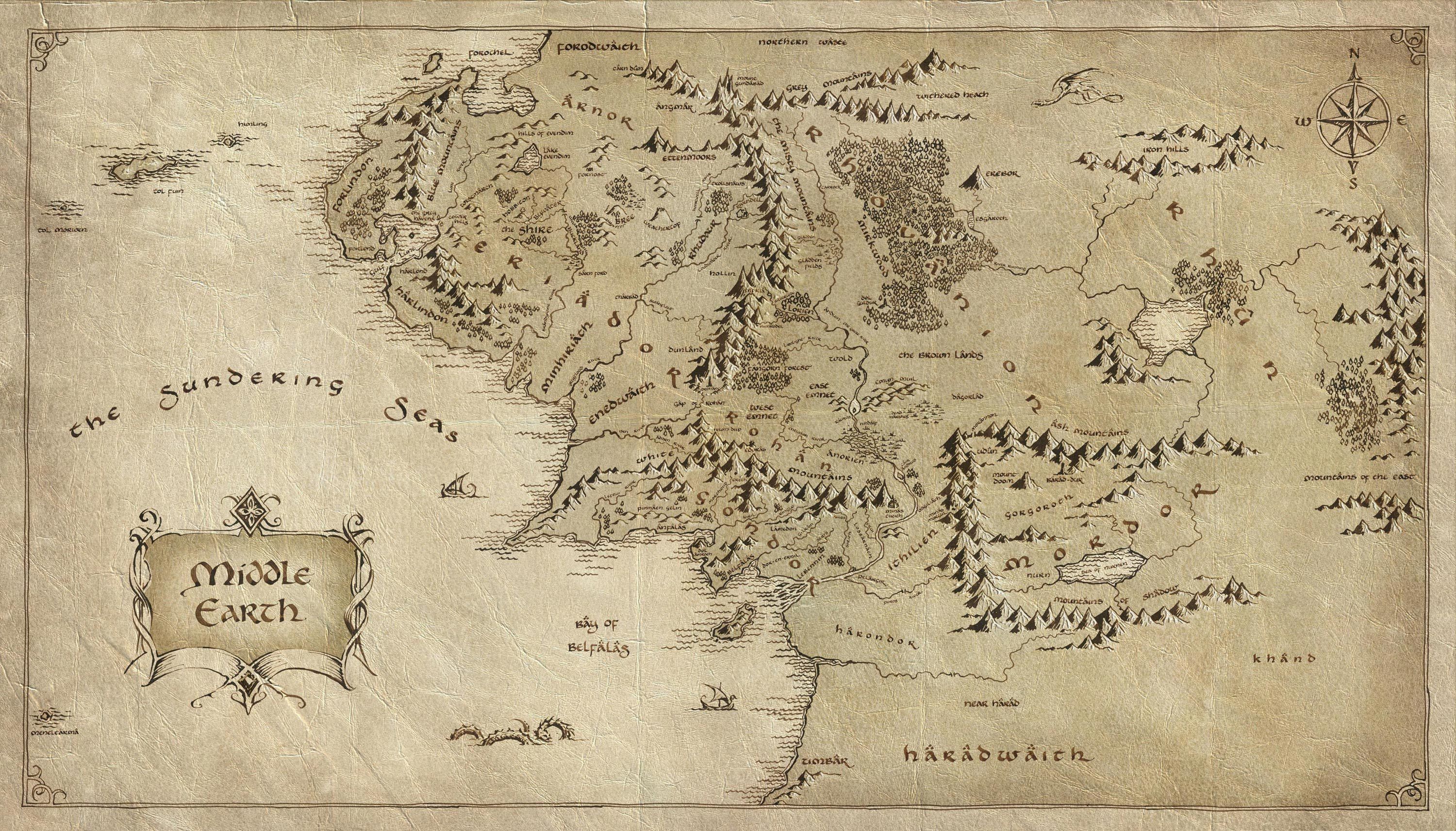 Lord of the Rings Map Wallpaper Free Lord of the Rings Map Background