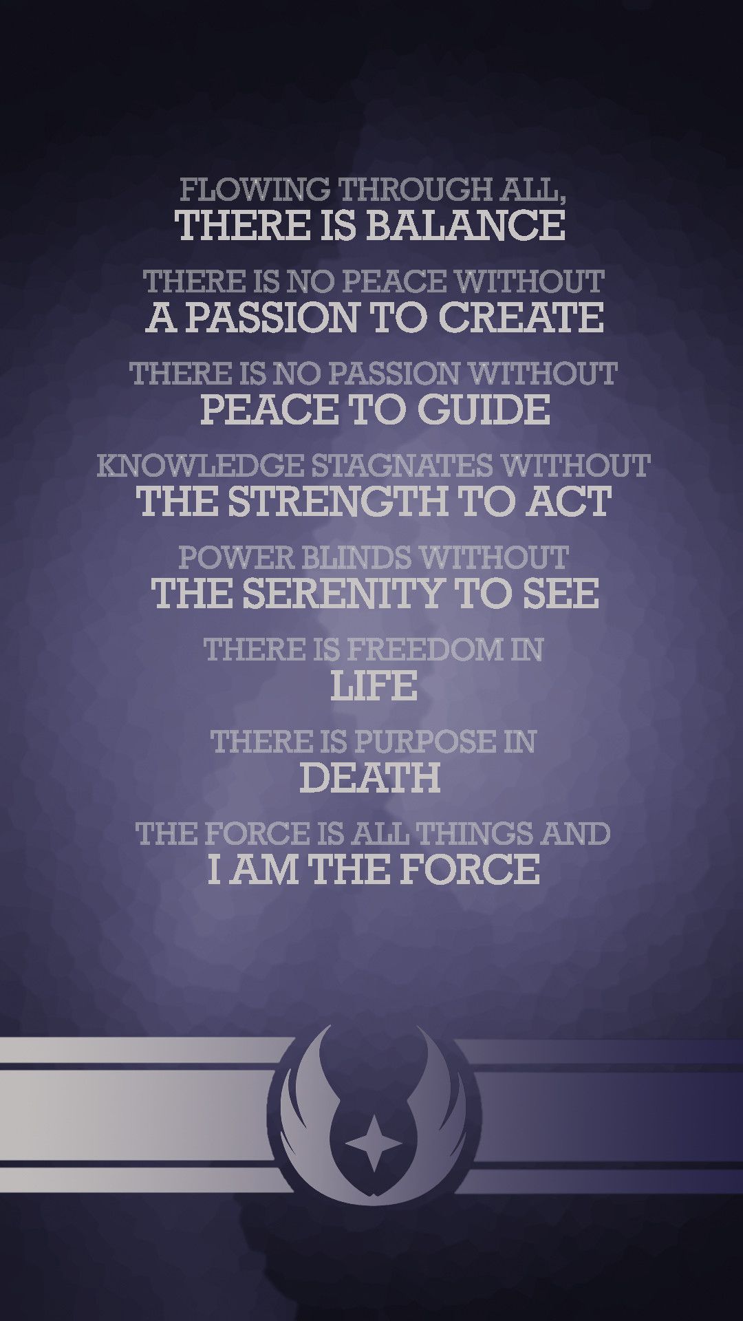 Star wars quotes, Star wars jedi, Jedi code