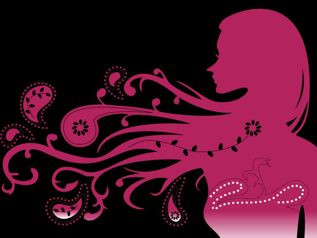 Abstract Psychedelic Girl Pink wallpaper in 1024x768 resolution