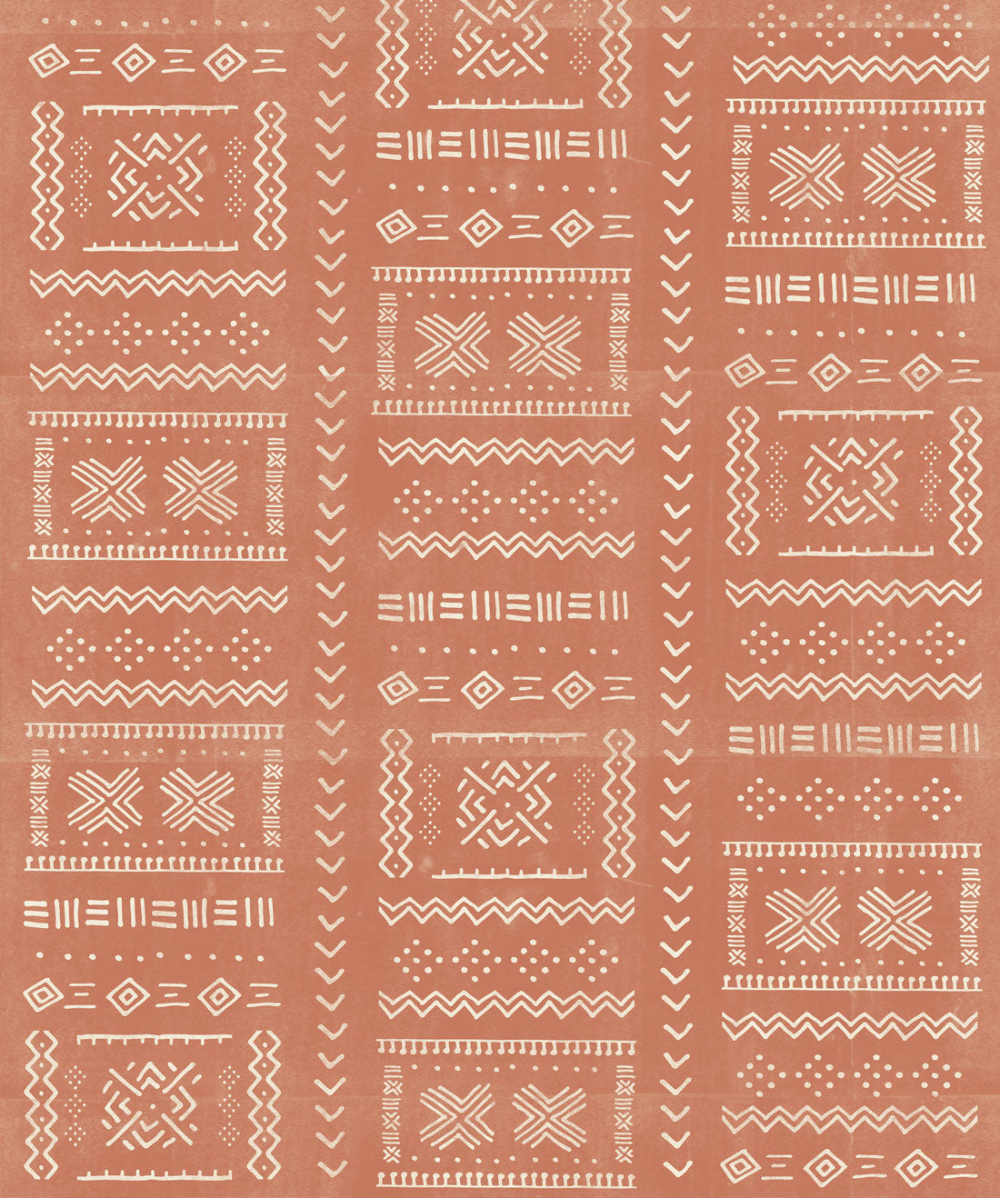 Tribal Mud Wallpaper in Terracotta from the Wallpaper Republic Collect