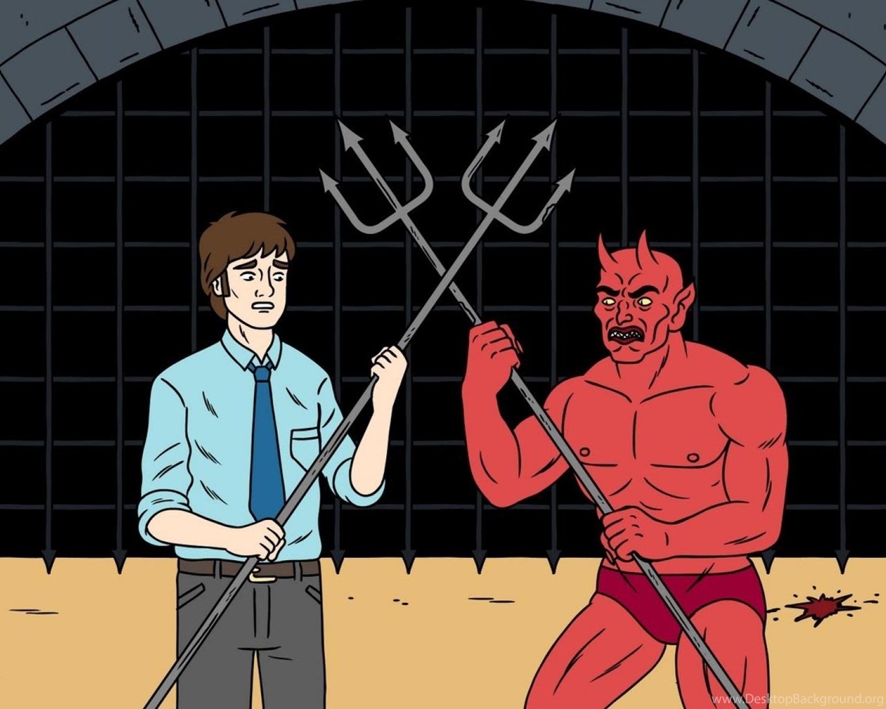 Fork Ugly Americans Mark Lilly Twayne Boneraper Wallpaper Desktop Background