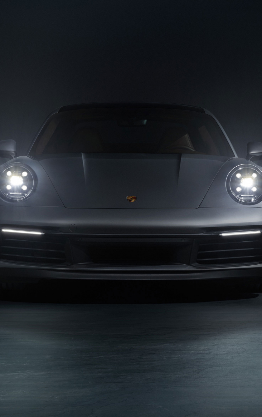 Download Porsche 911 Carrera S, headlight, 2019 wallpaper, 840x iPhone iPhone 5S, iPhone 5C, iPod Touch
