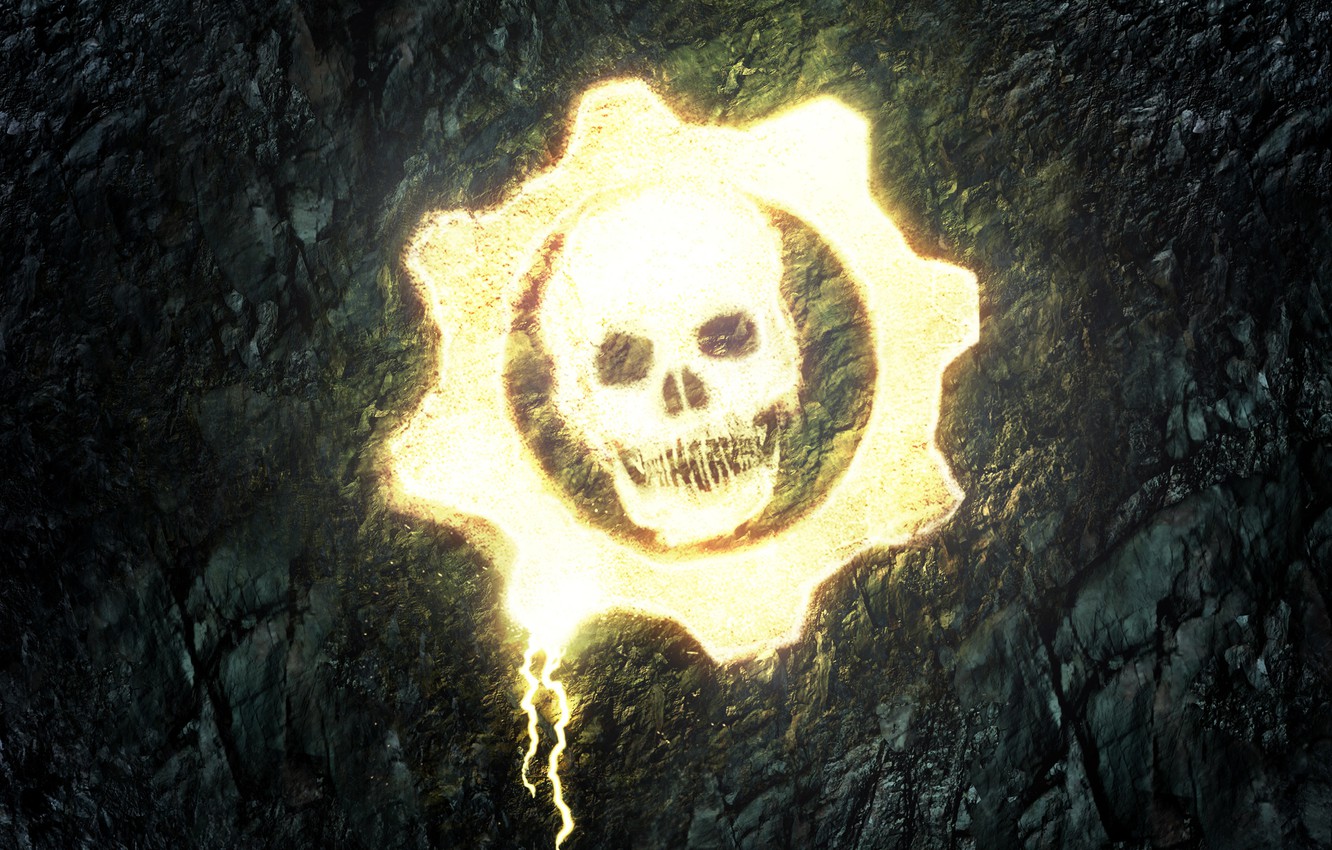 Wallpaper logo, gold, Gears of War image for desktop, section игры