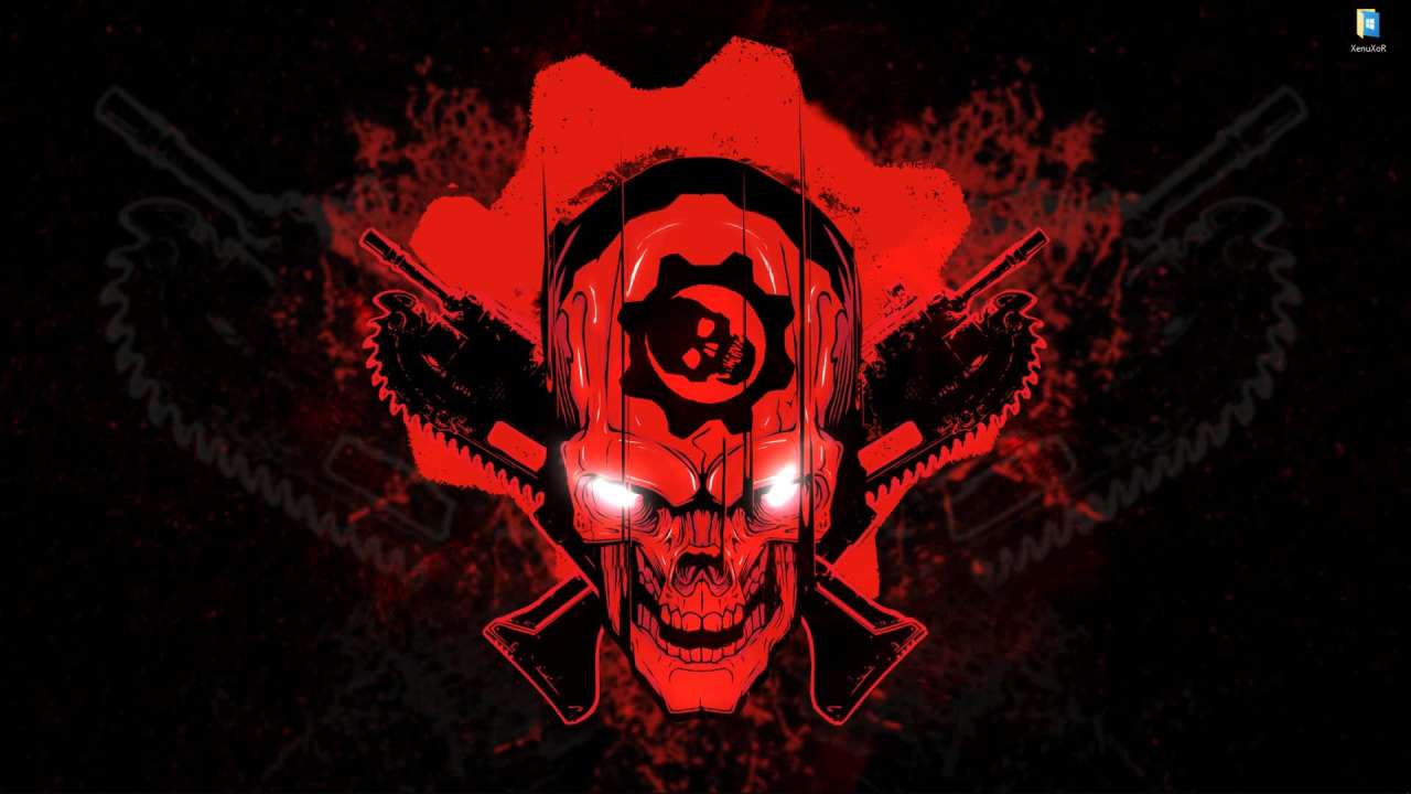 Gears Of War Logo live wallpaper on desktop