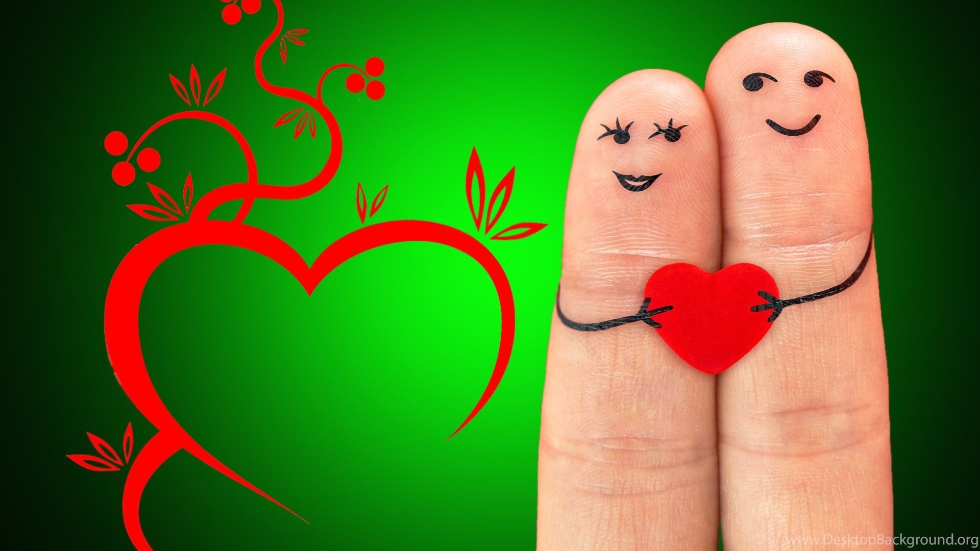 Sweet Heart Finger Couple Love Wallpaper Desktop Background