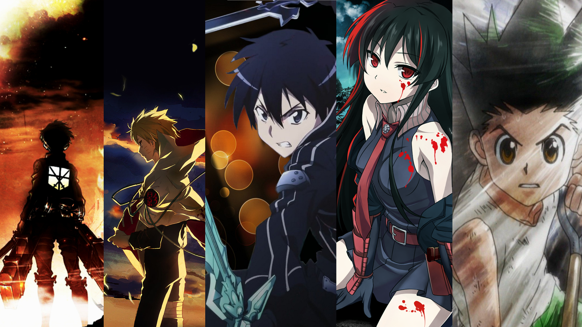 Mixed Anime Wallpaper HD Wallpaper