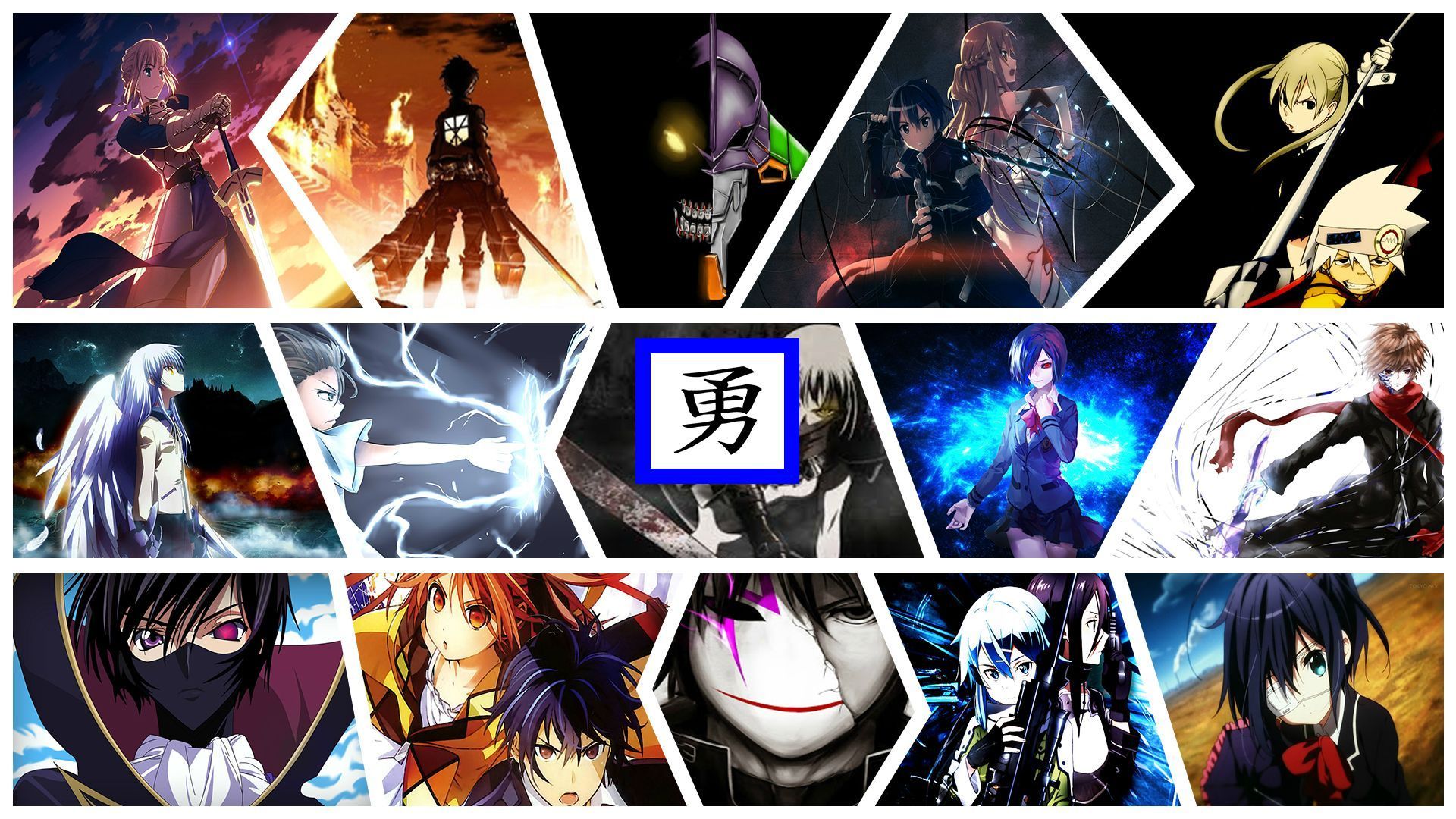 Anime Mashup Desktop Wallpaper