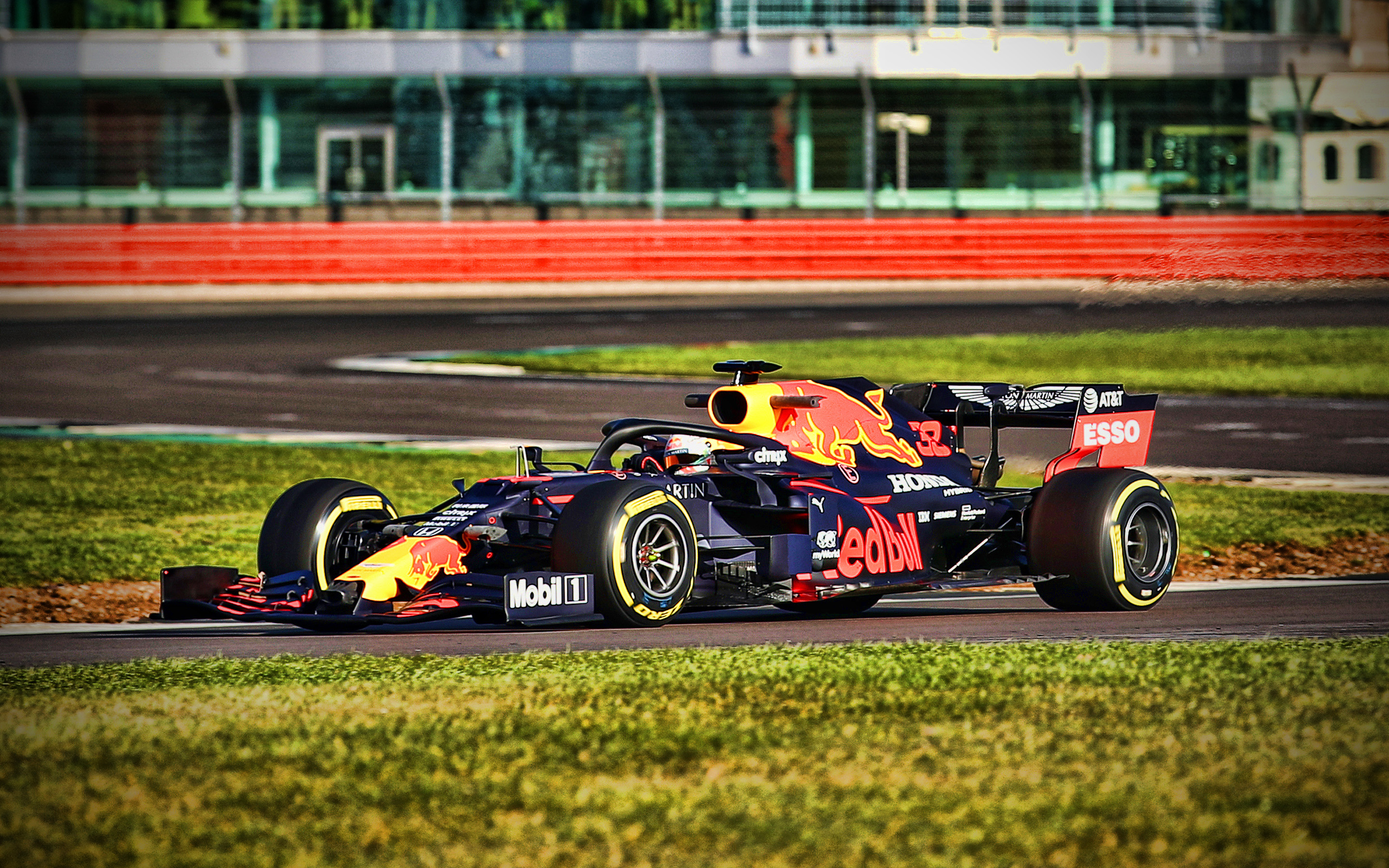 Download wallpaper 4k, Max Verstappen, raceway, Red Bull RB 2020 F1 cars, studio, Formula bokeh, Aston Martin Red Bull Racing, F1 new RB F Red Bull Racing F1 cars