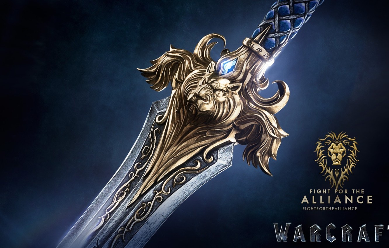 Wallpaper cinema, sword, logo, game, Warcraft, war, lion, symbol, rpg, movie, World of WarCraft, mmorpg, film, action, adventure, epic image for desktop, section фильмы