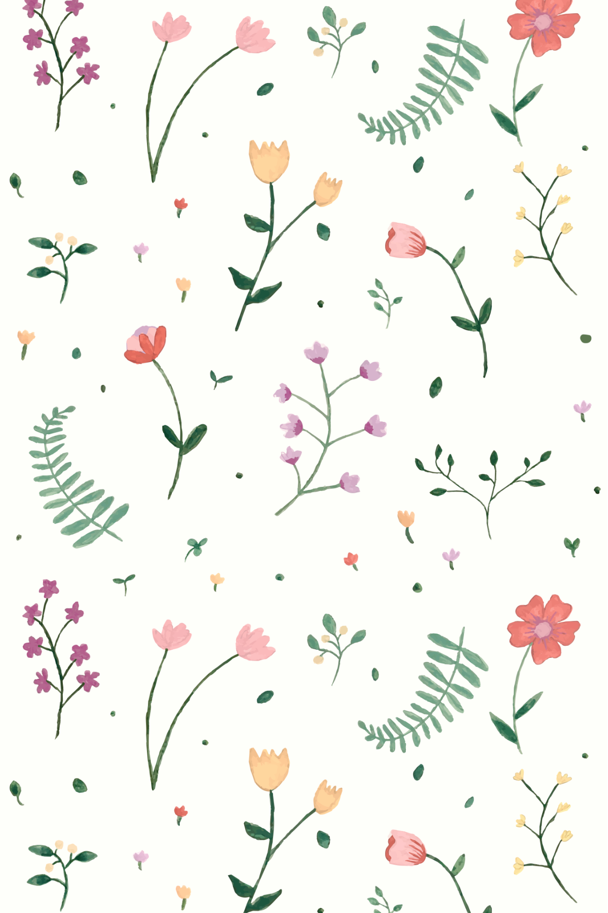 Romantic floral pattern. Flower background wallpaper, Simple iphone wallpaper, Flower wallpaper