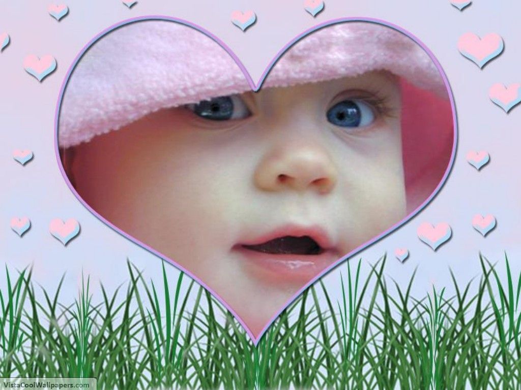 Desktop Wallpaper Cute Kids Love, HD Image, Picture, Baby Image With Heart Wallpaper & Background Download