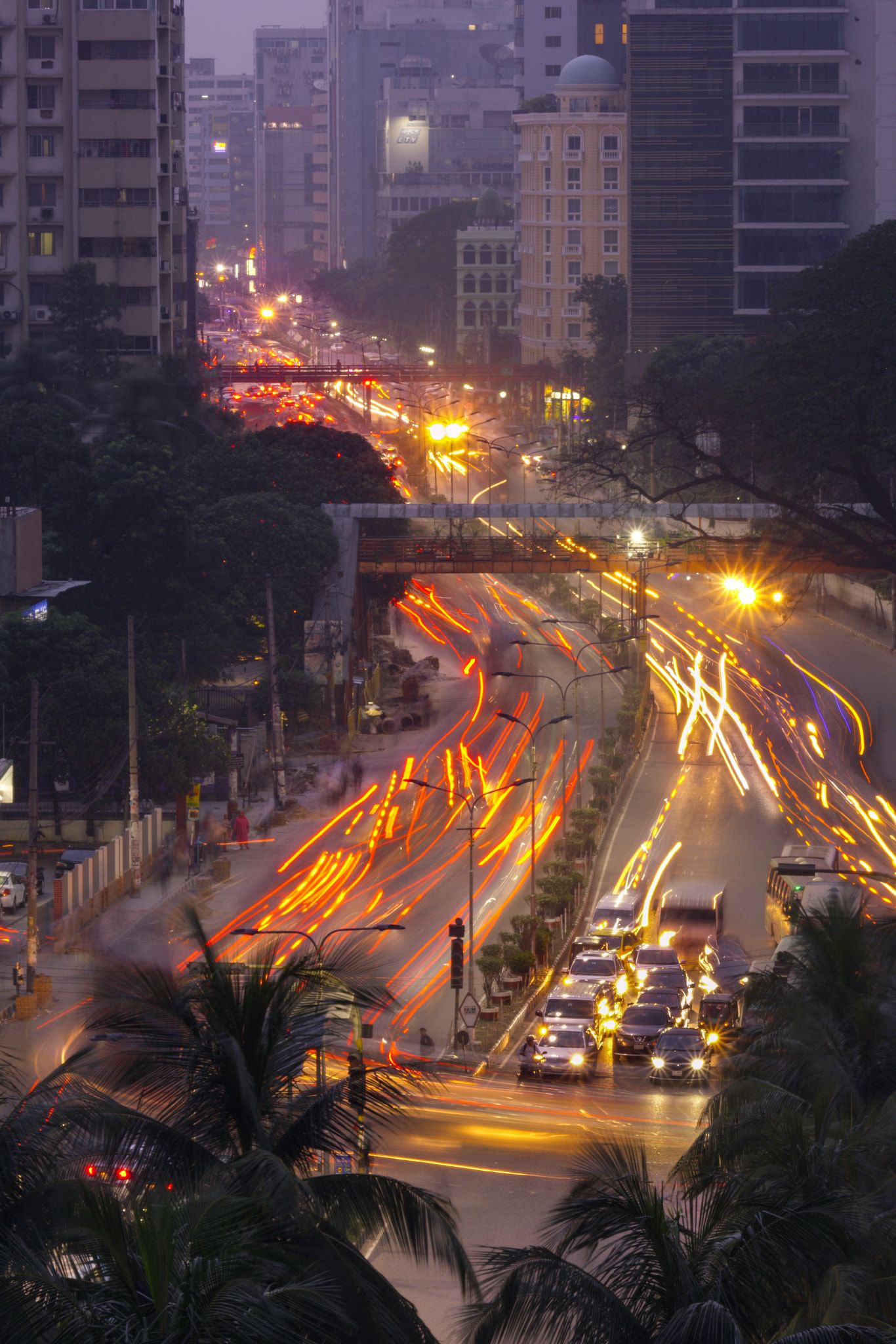 Dhaka. Light trails, City aesthetic, Traffic light
