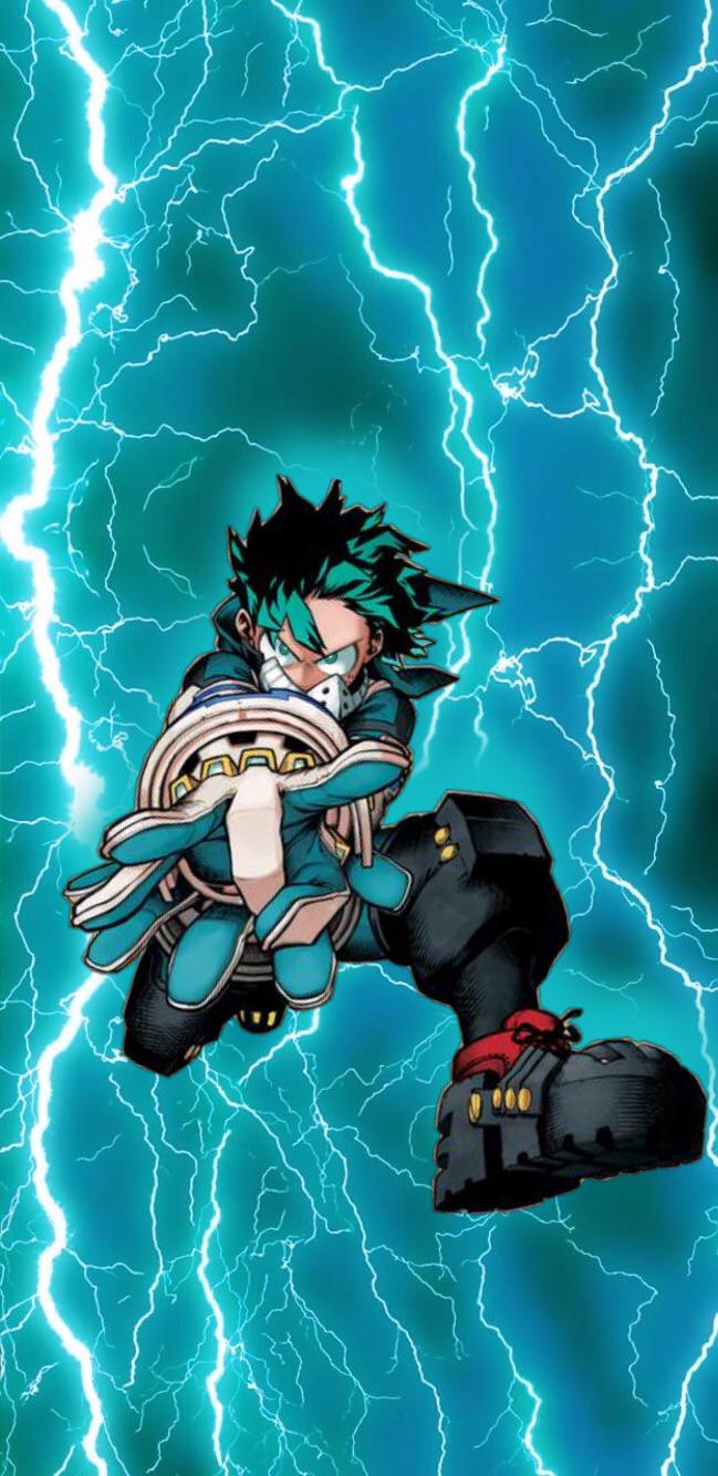 Threw together a neato wallpaper with the pictureof Deku from the latest Weekly Shonen Jump cover. Hope youall enjoy
