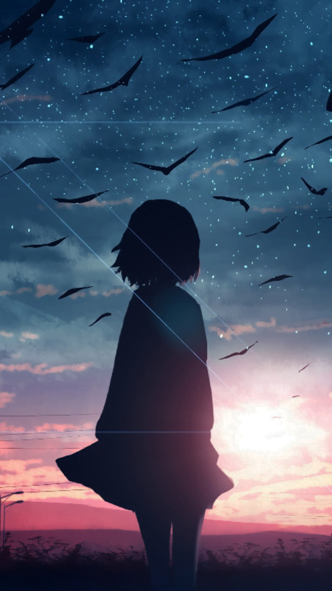 Top HD wallpaper fantasy art sky girl anime