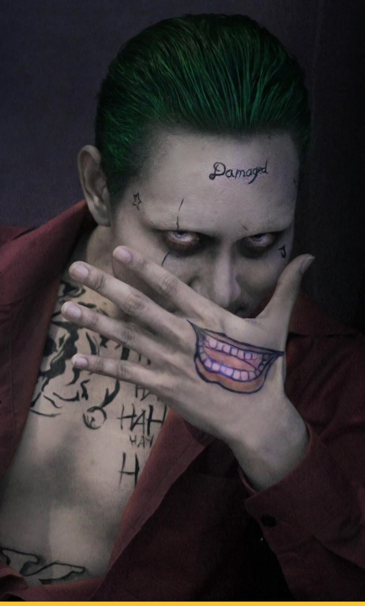 Joker Damage Suicide Squad iPhone HD 4k Wallpaper, Image, Background, Photo and Picture