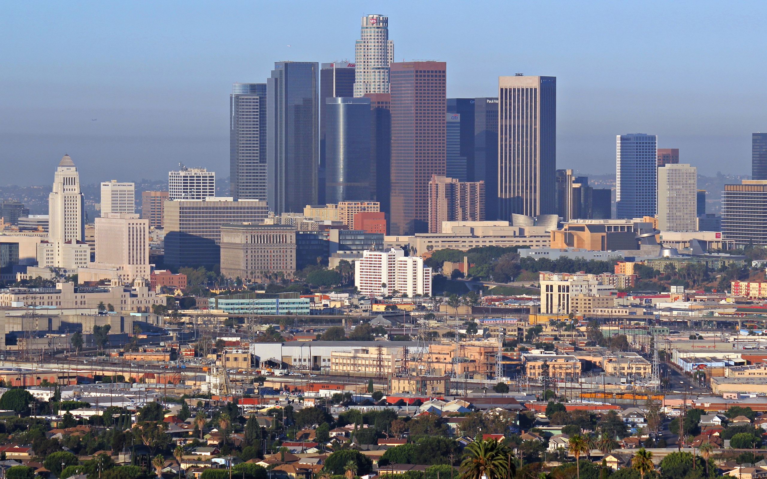 Los Angeles Skyline Of Los Angeles 2017