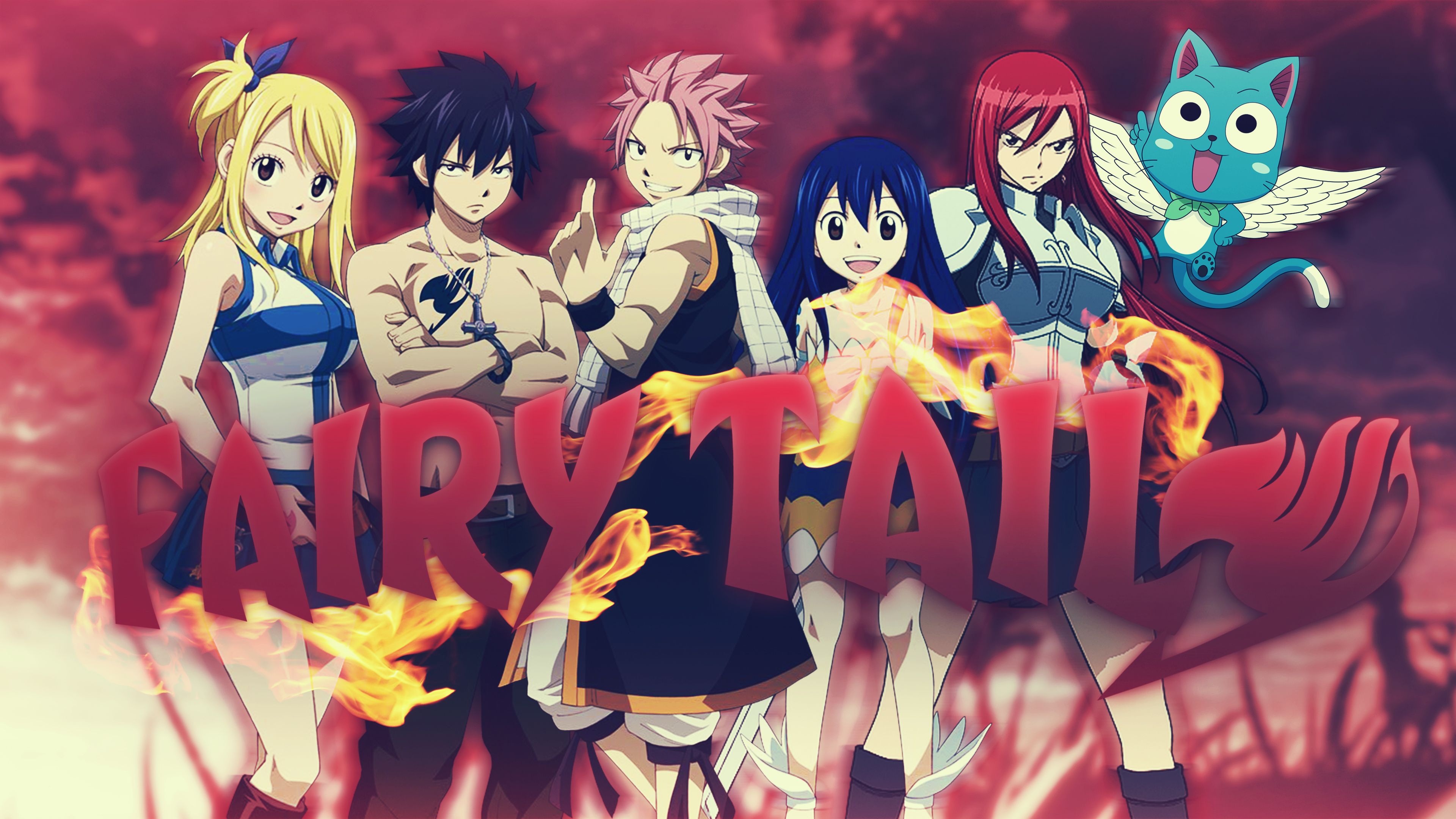 Happy Fairy Tail Wallpaper 4k