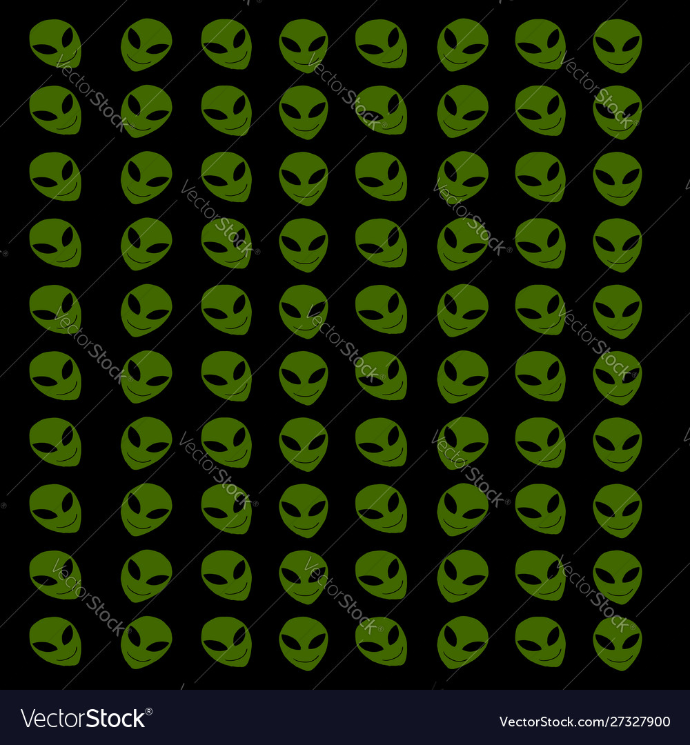 Alien wallpaper on white background Royalty Free Vector