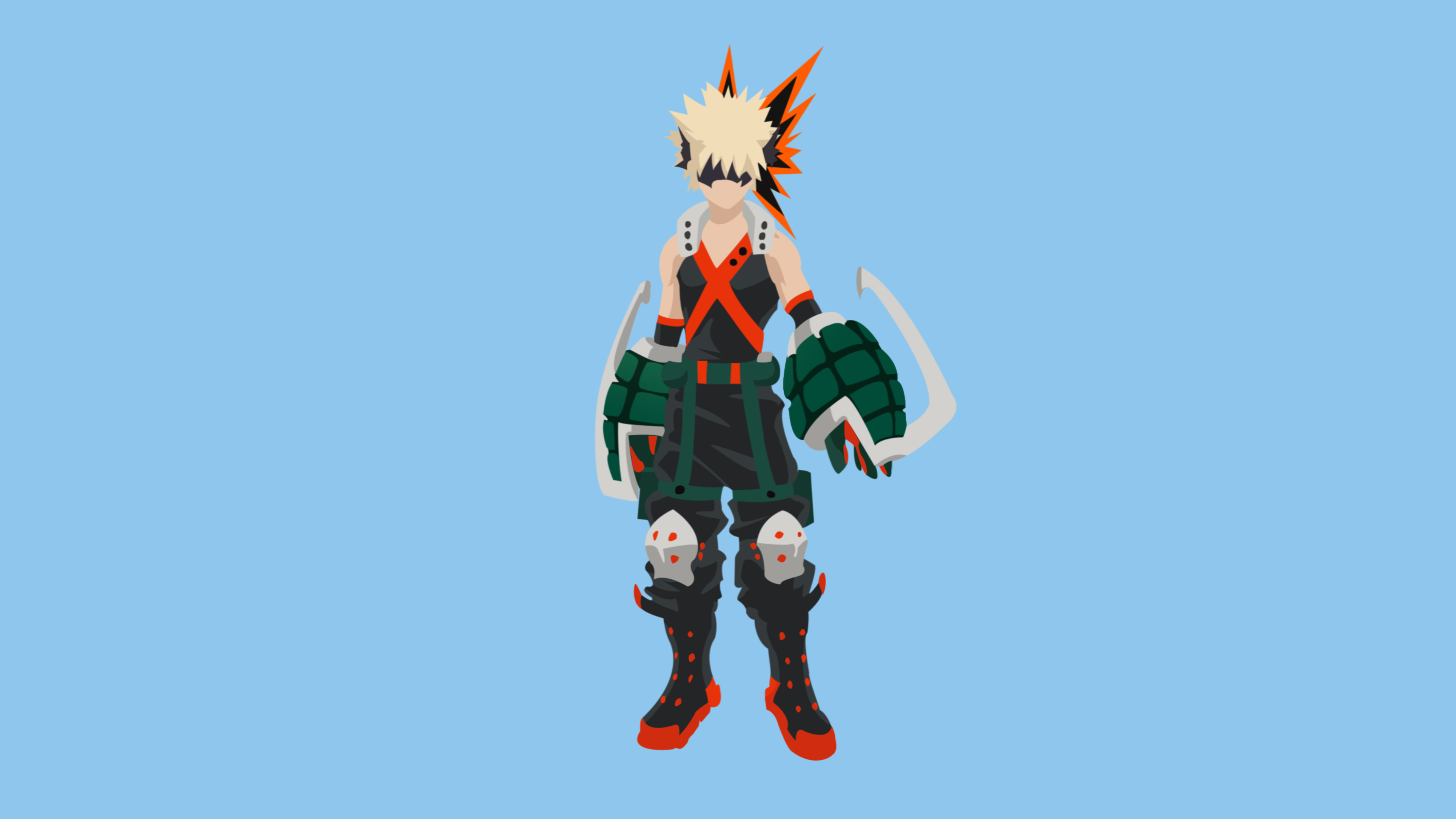 Katsuki Bakugou Boku No Hero Academia Minimalist My Hero Academia Boots Blonde Wallpaper:3840x2160