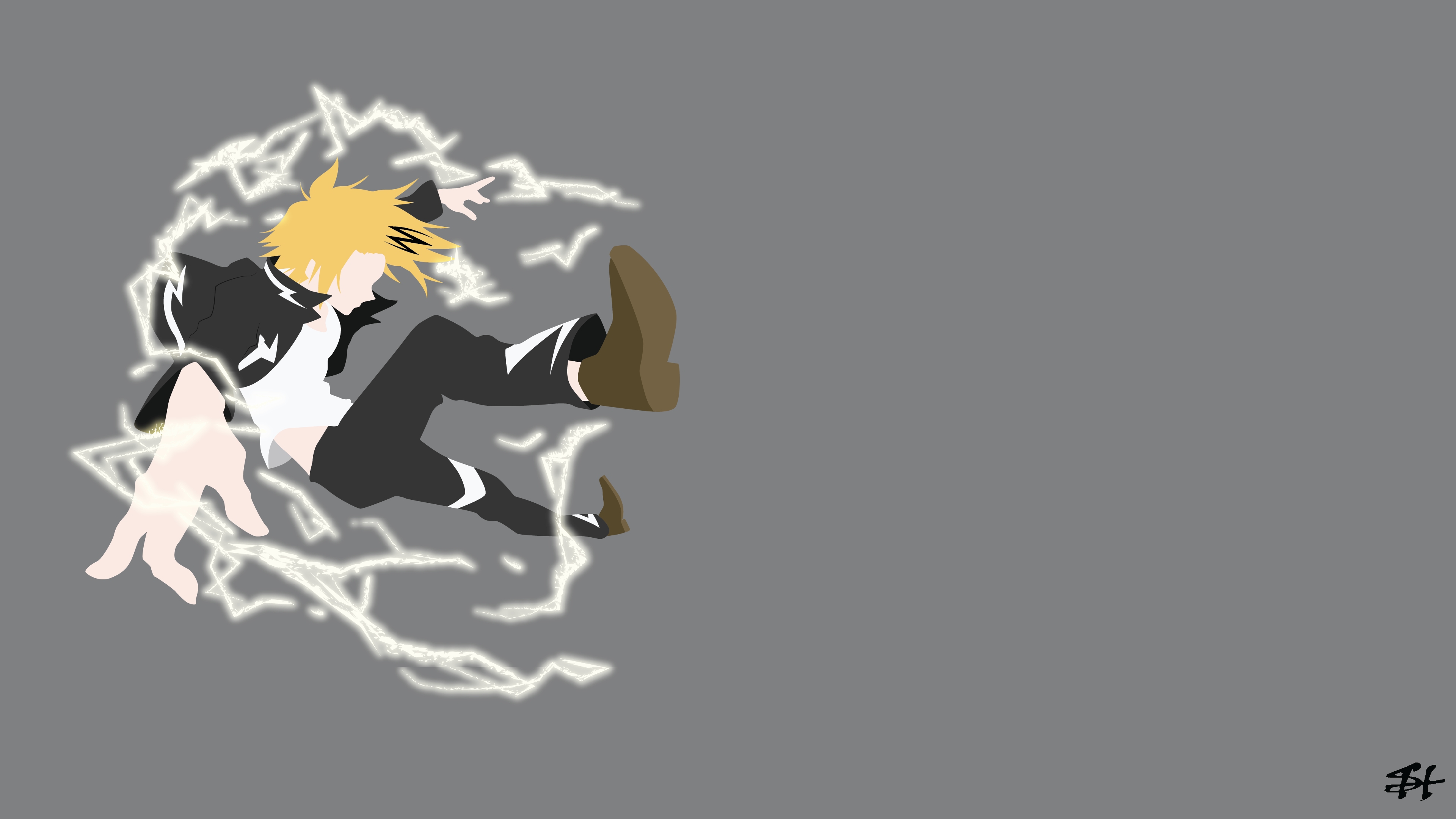 Denki Kaminari Minimalist My Hero Academia 4K