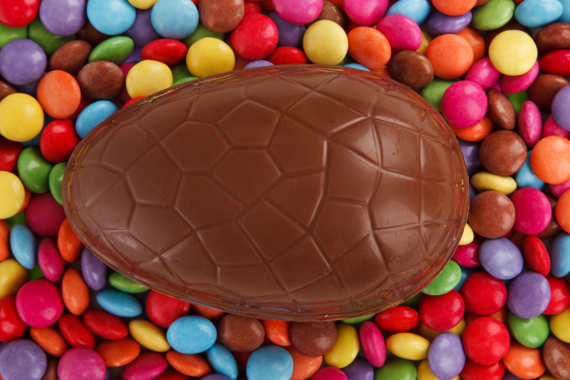Chocolate Egg With Candy by Petr Kratochvil HD Wallpaper