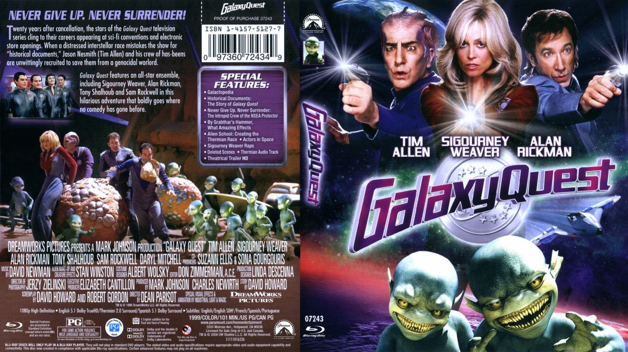 GALAXY QUEST Space Opera Television Series Sci Fi Futuristic Spaceship 1quest Adventure Comedy Poster Wallpaperx1748