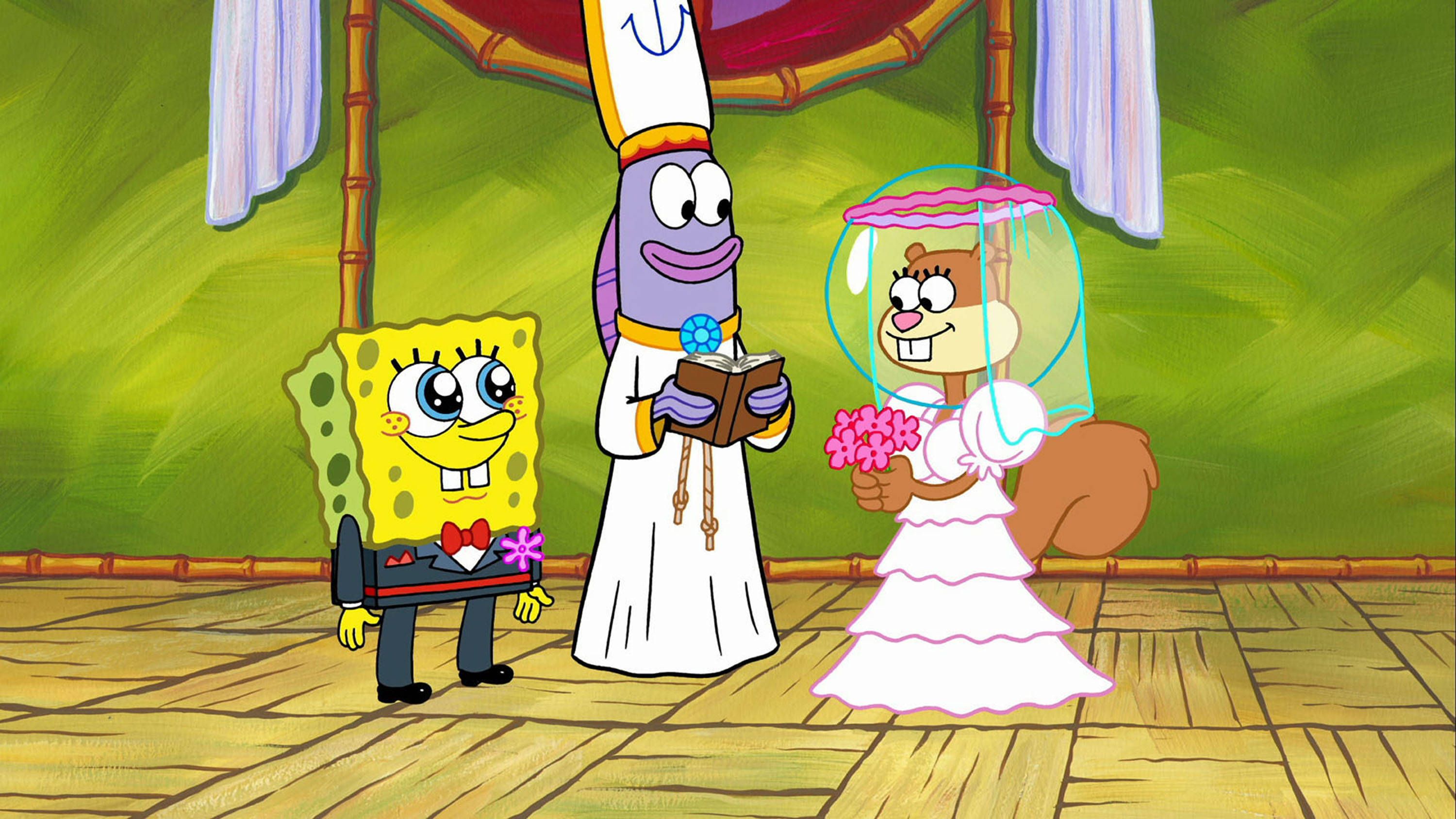 SpongeBob weeding. Spongebob and sandy, Spongebob wallpaper, Spongebob drawings