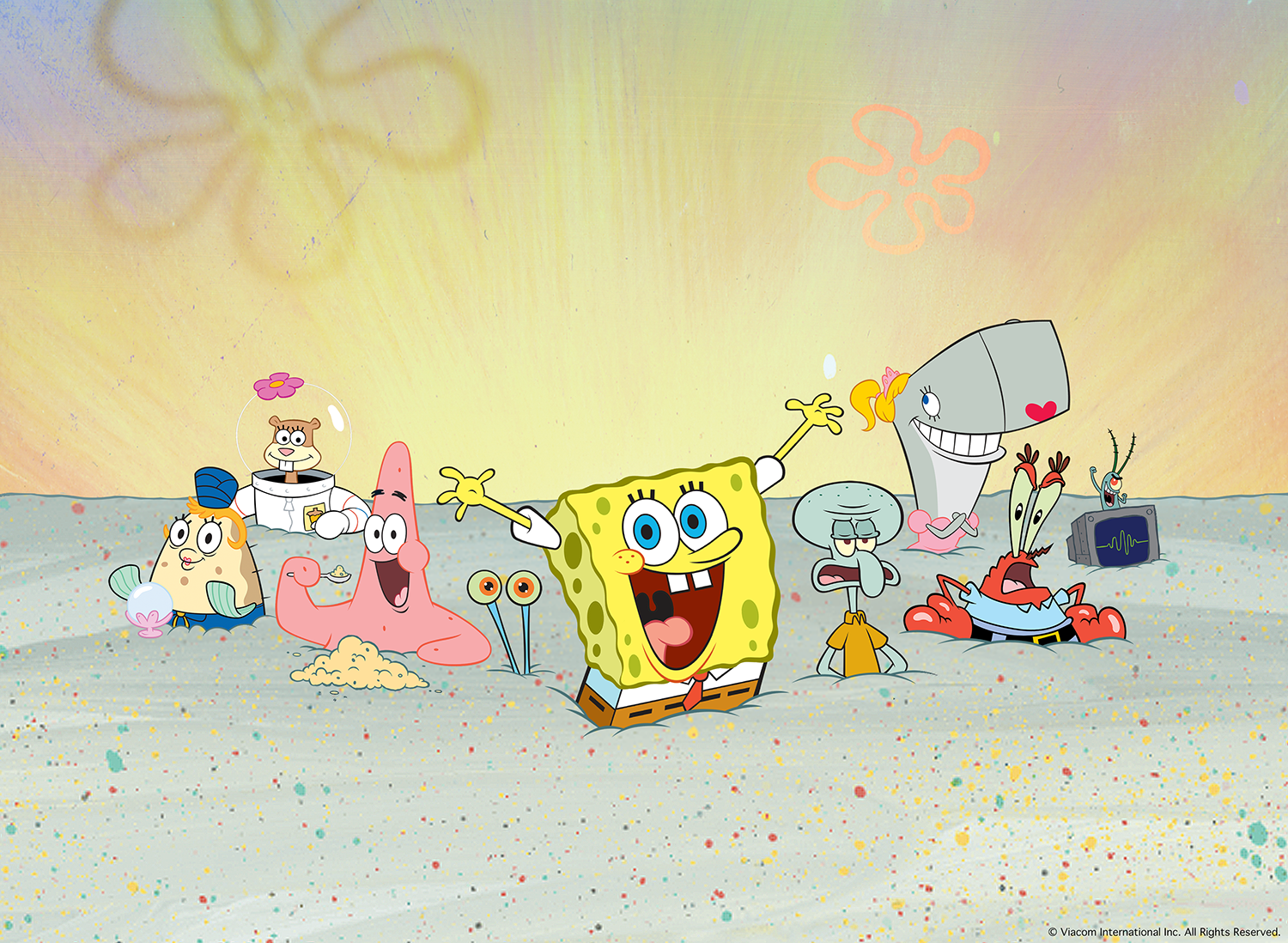 SpongeBob characters sand wallpaper Squarepants Photo