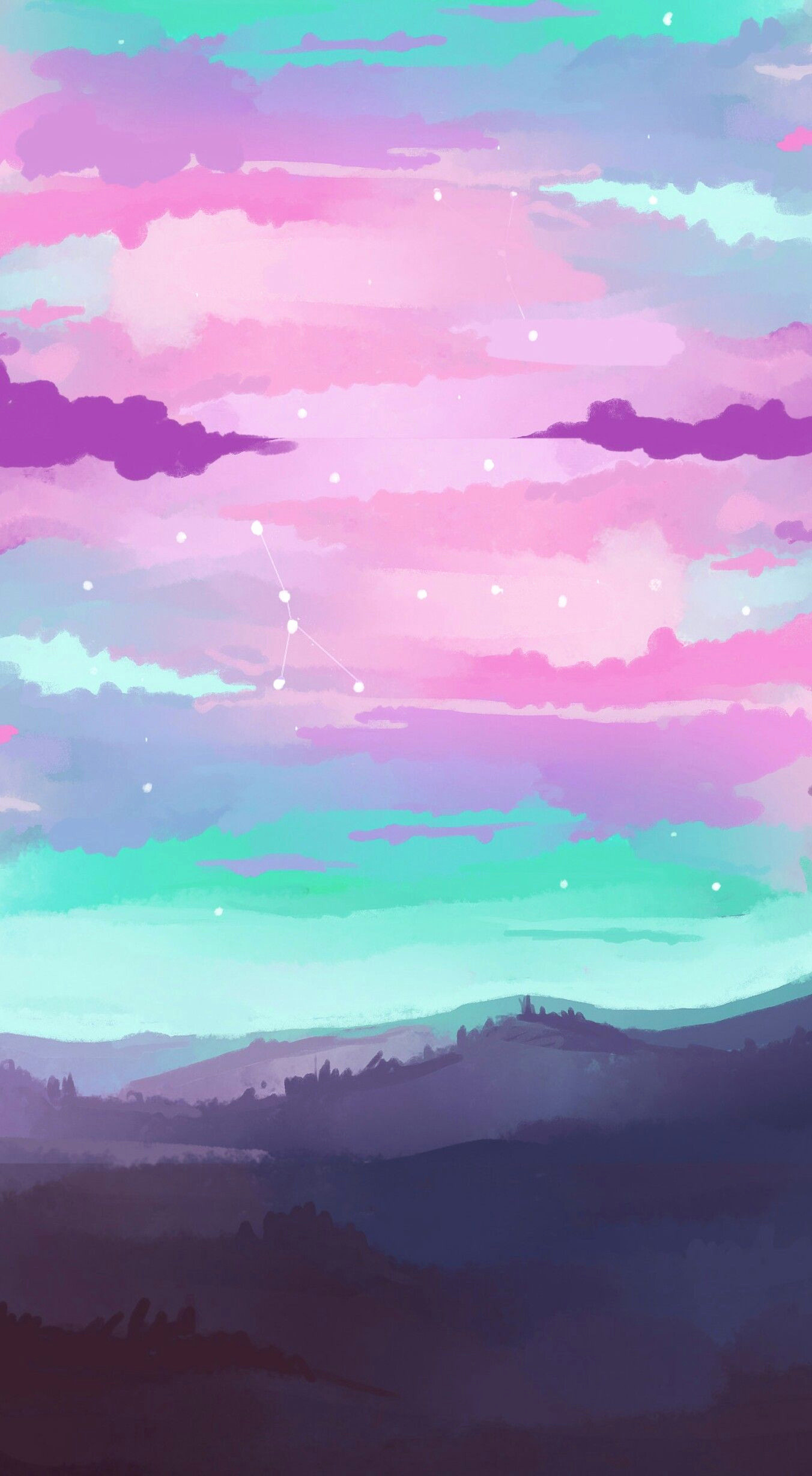 1352x2456, Phone Wallpaper Inspirational Cancer Phone Teal And Pink