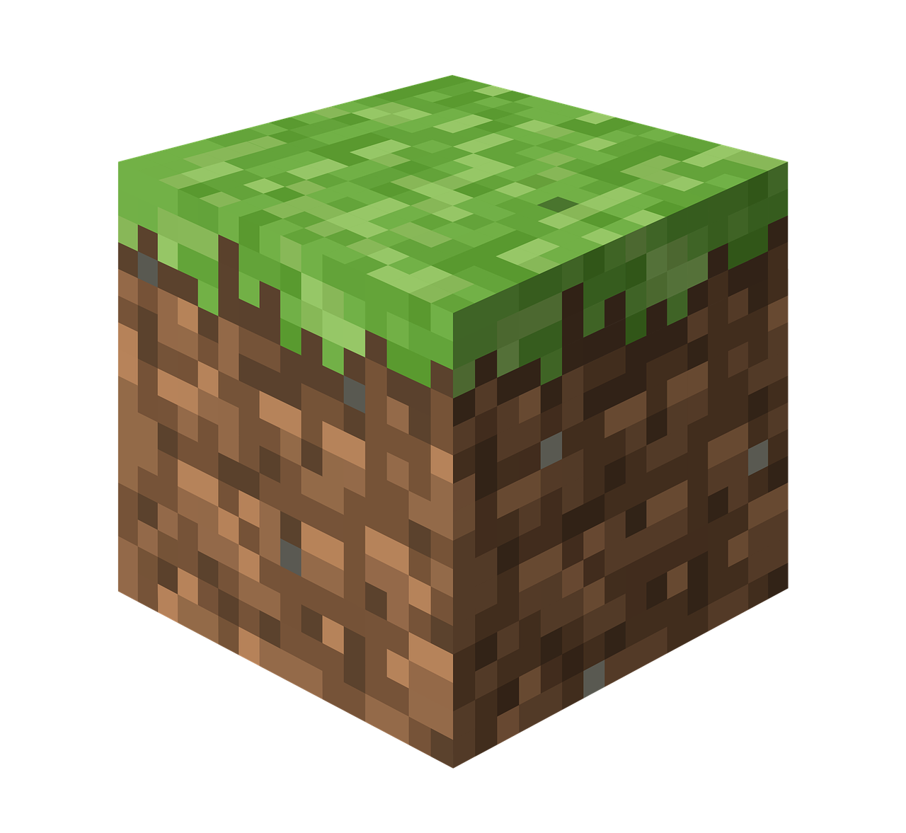 Minecraft Brick Grass Block Of