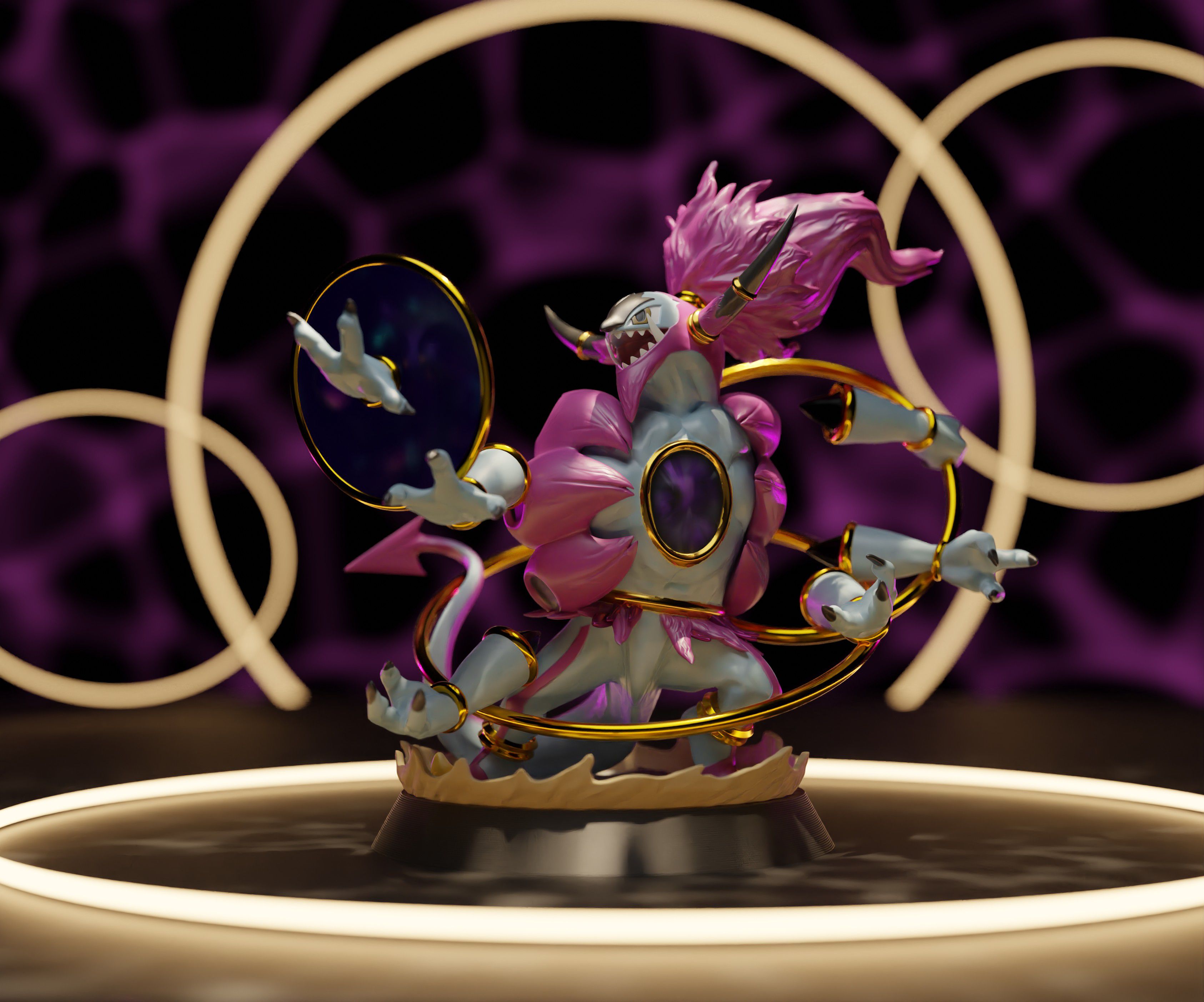 Download file HOOPA UNBOUND PRINTABLE POKEMON with cuts and as a whole • 3D printable object ・ Cults