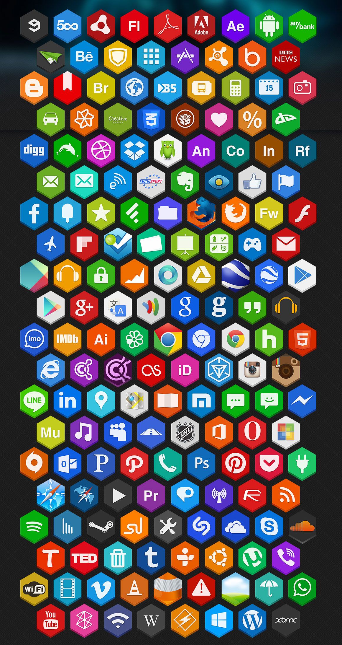 Beautiful Free Flat Social Media Icon Sets For Web, Illustrator, and Photohop 2021. Icon pack, Free icon packs, Media icon
