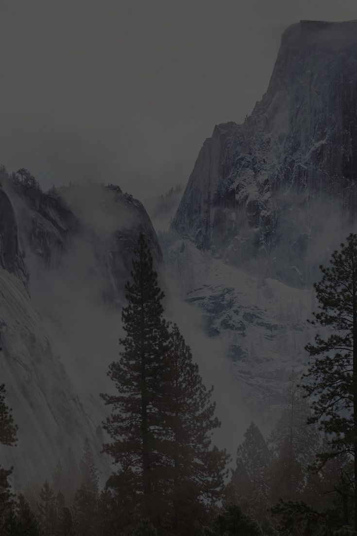 Yosemite Grey Mountains. Mountain wallpaper, Avengers logo, Wallpaper