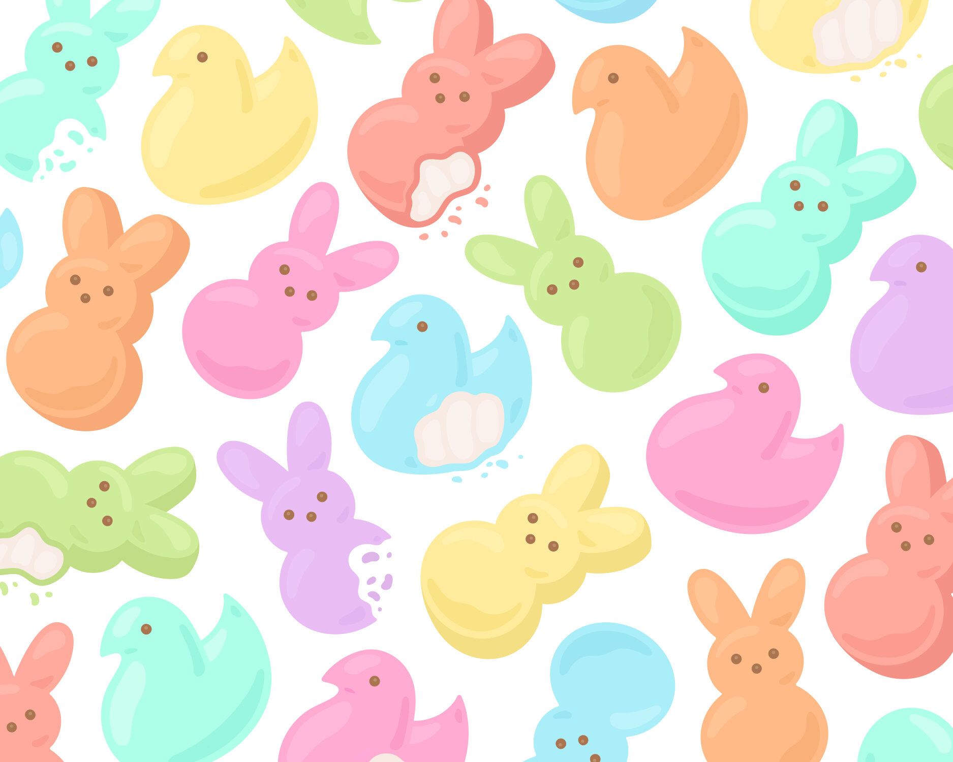 Pastel Easter Bunny Rabbit Marshmallow Treats Clipart Easter. Etsy. Easter wallpaper, Easter background, Easter marshmallow