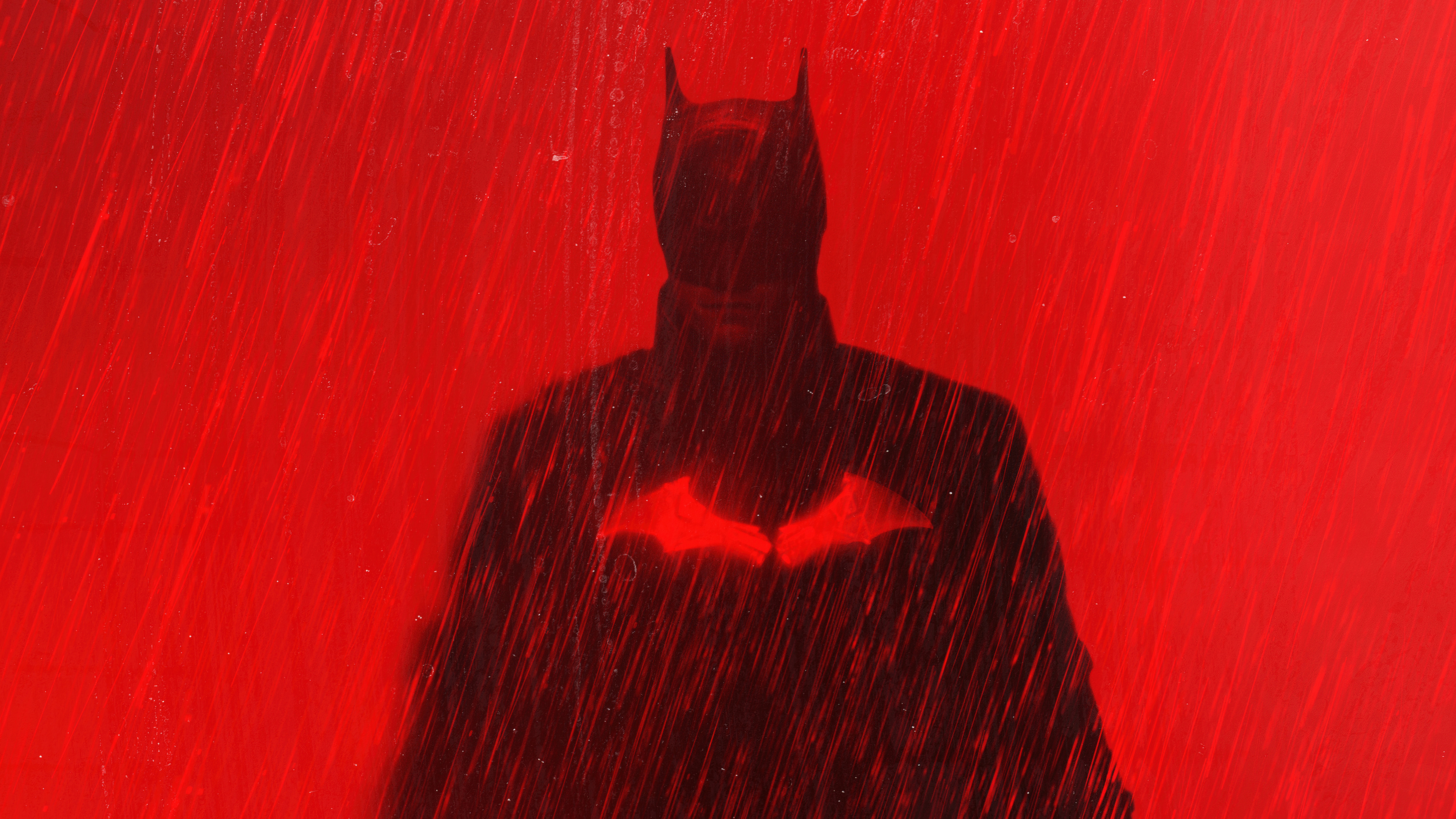 The Batman Wallpaper 4K, 2022 Movies, DC Comics, Red background, Movies