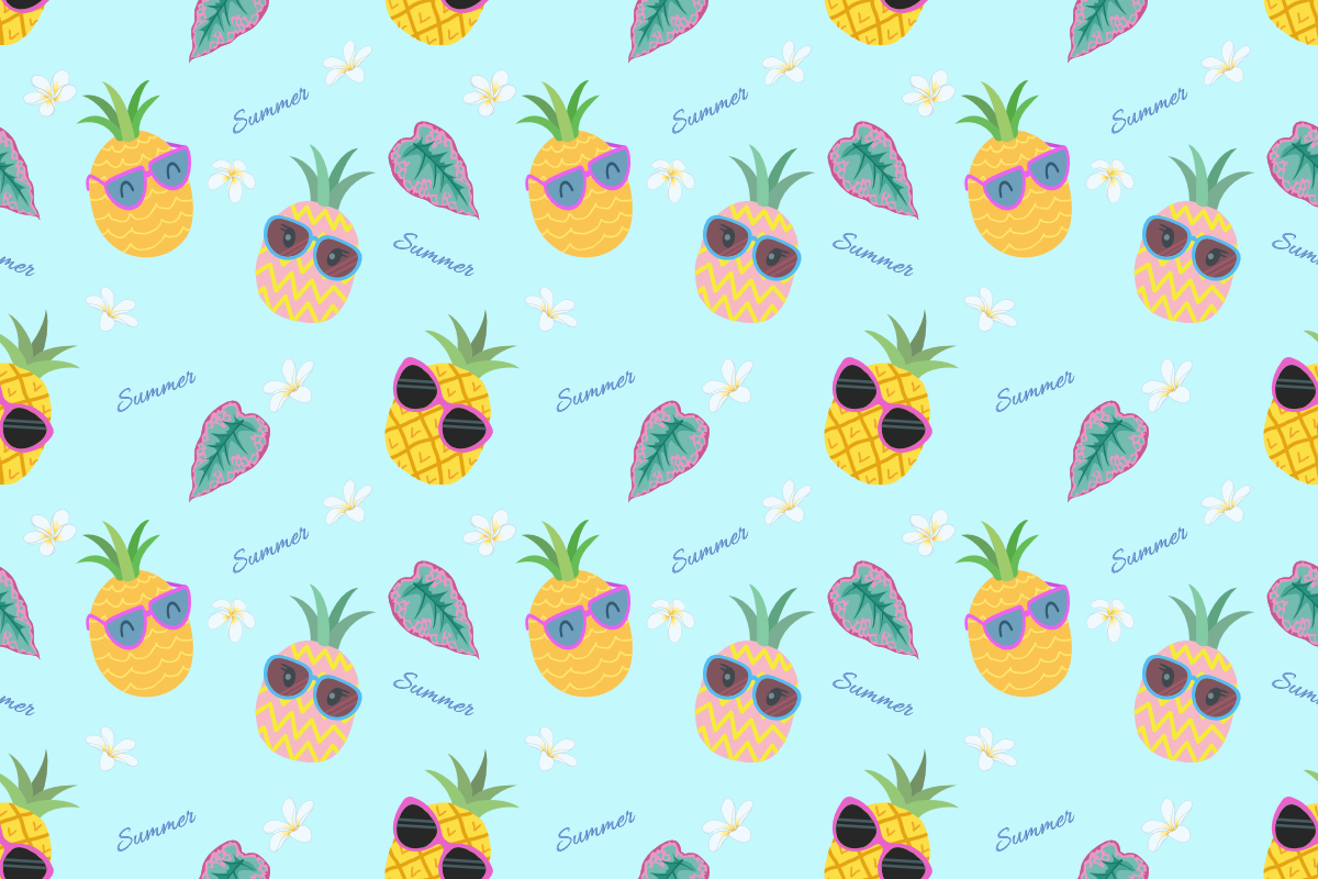 Cartoon Pineapple with Sunglasses. Graphic by ranger262 · Creative Fabrica
