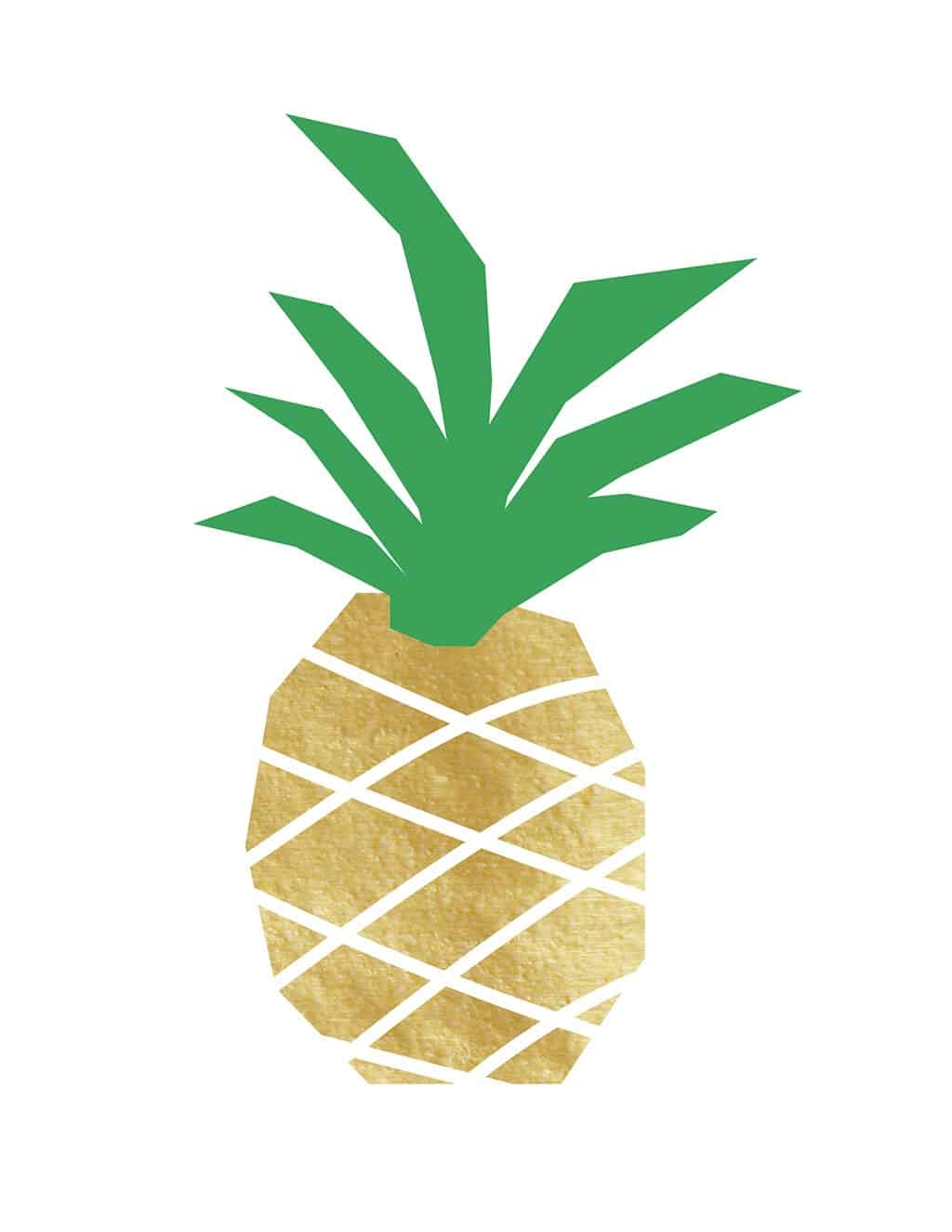free pineapple printables